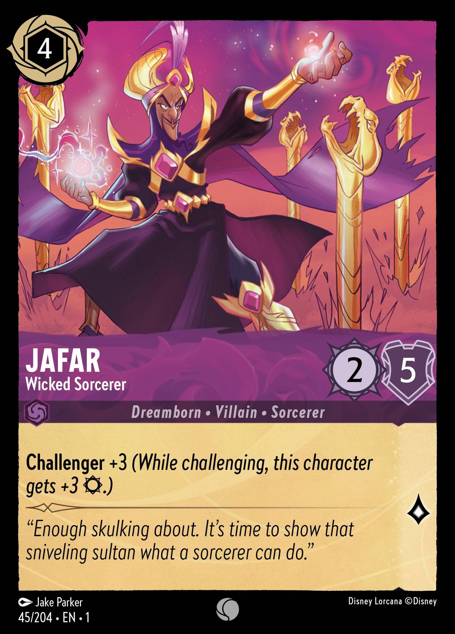 Jafar - Wicked Sorcerer - Common Lorcana Card