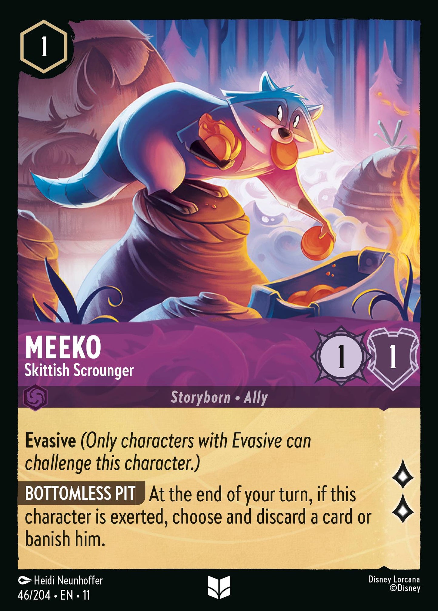 Meeko - Skittish Scrounger - Uncommon Lorcana Card