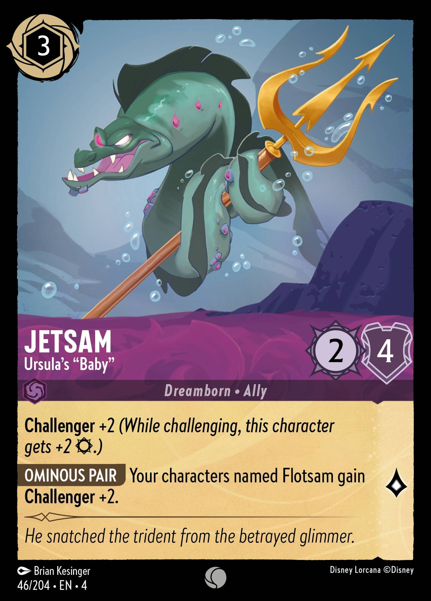 Jetsam - Ursula's 'Baby' - Common Lorcana Card