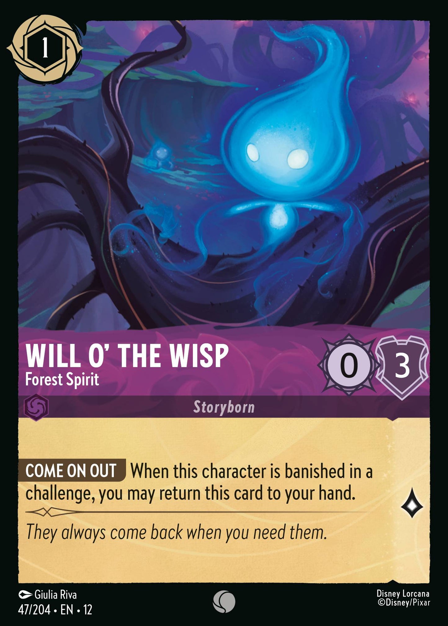Will o' the Wisp - Forest Spirit - Common Lorcana Card