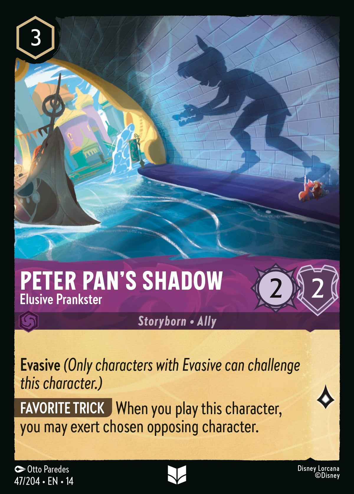 Peter Pan's Shadow - Elusive Prankster - Uncommon Lorcana Card
