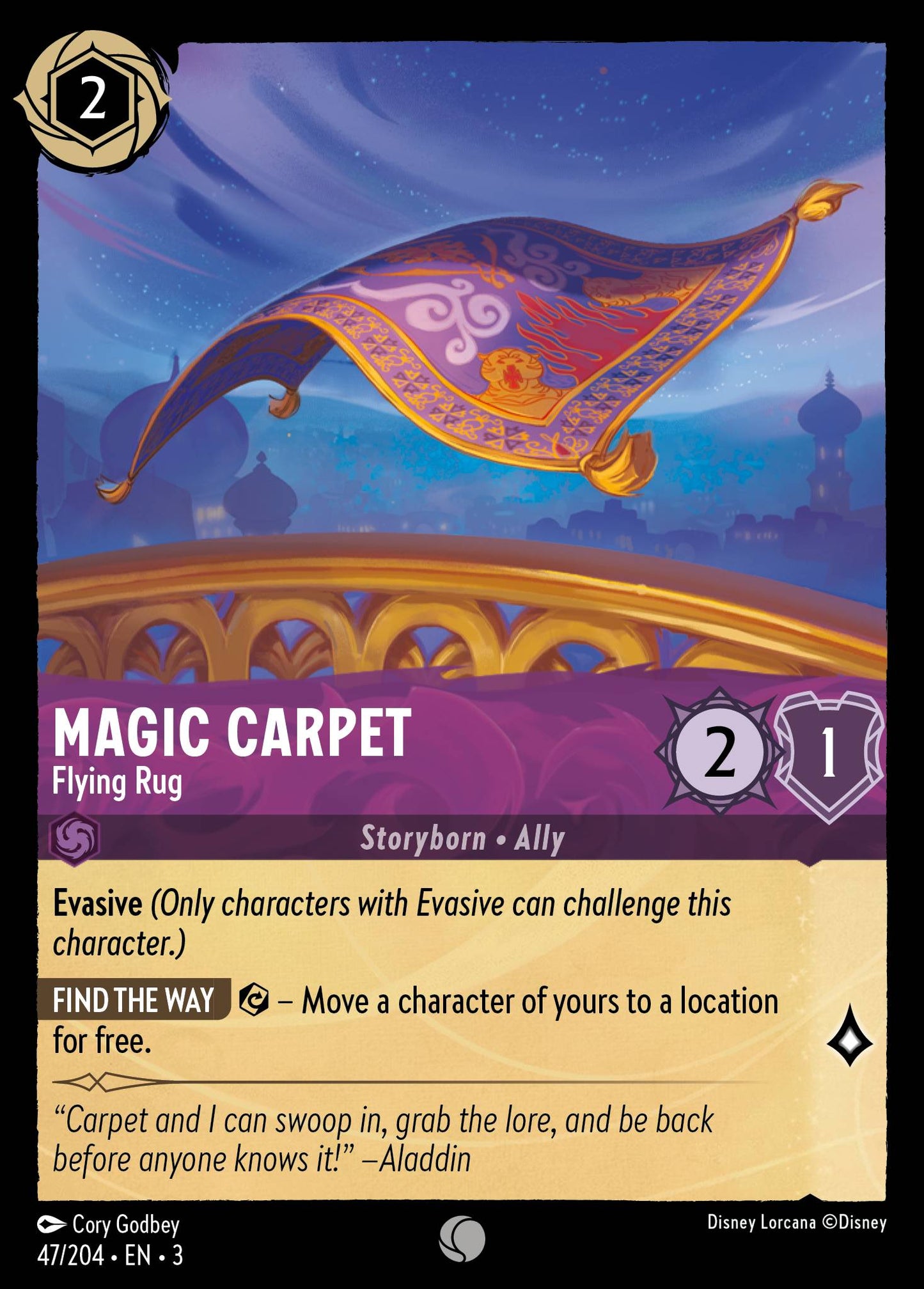 Magic Carpet - Flying Rug - Common Lorcana Card