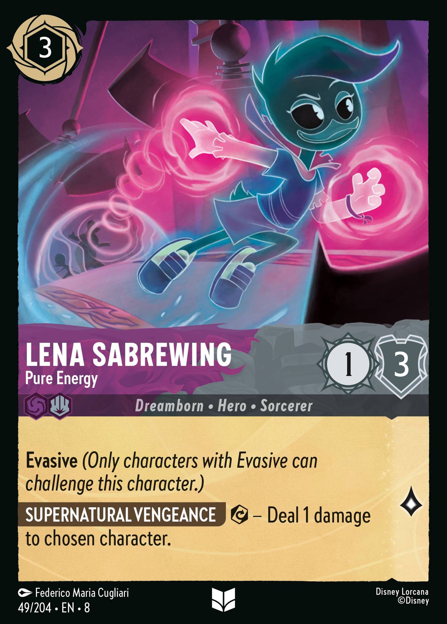 Lena Sabrewing - Pure Energy - Uncommon Lorcana Card