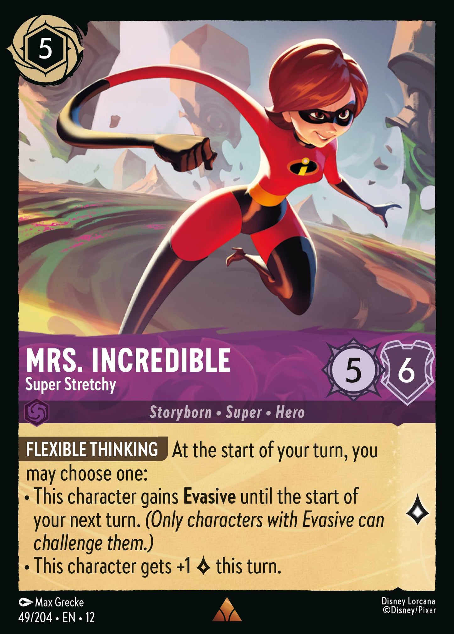 Mrs. Incredible - Super Stretchy - Rare Lorcana Card