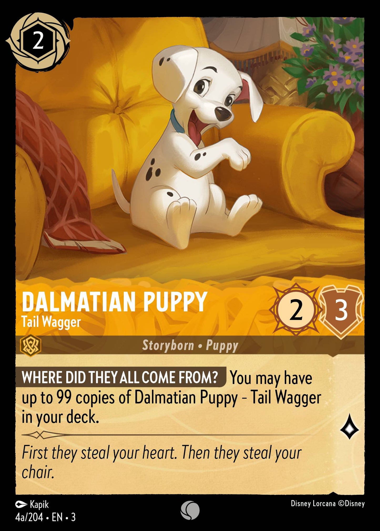 Dalmatian Puppy - Tail Wagger (4a/204) - Common Lorcana Card