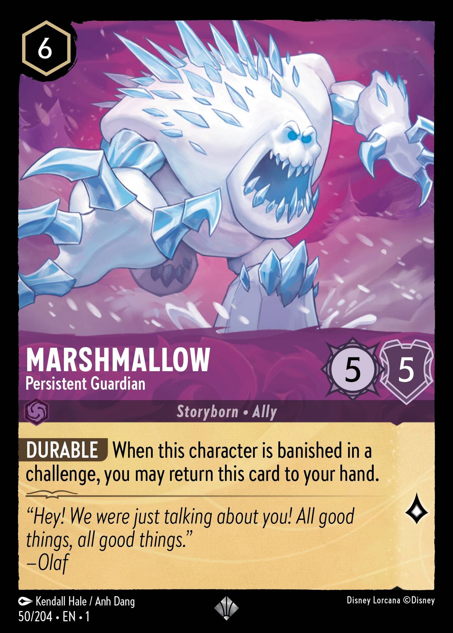Marshmallow - Persistent Guardian - Super Rare Lorcana Card