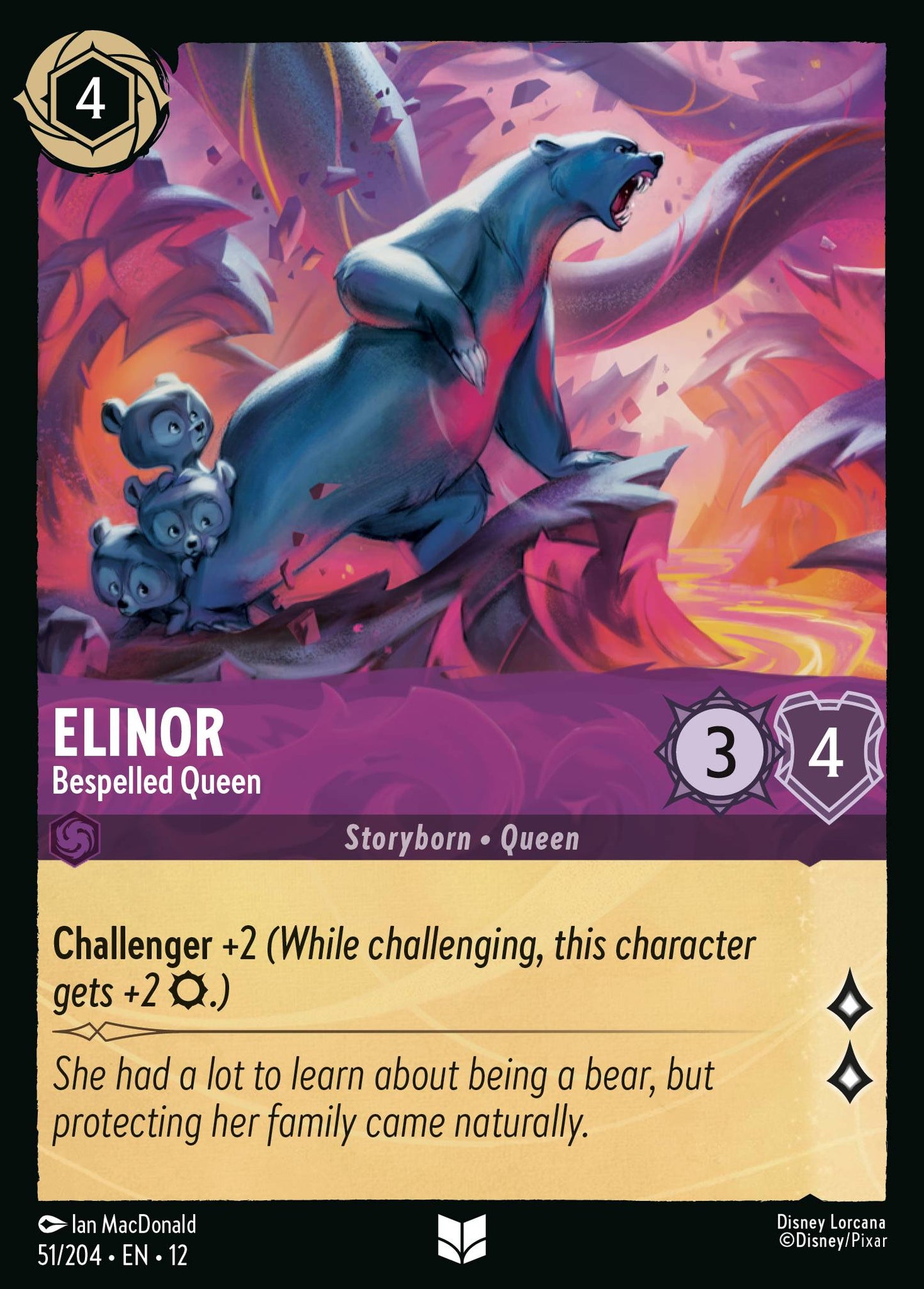 Elinor - Bespelled Queen - Uncommon Lorcana Card
