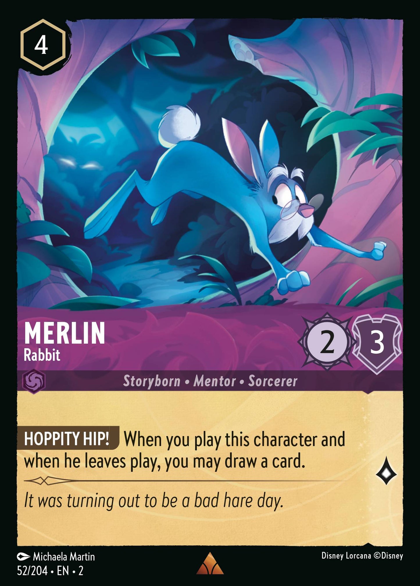 Merlin - Rabbit - Rare Lorcana Card