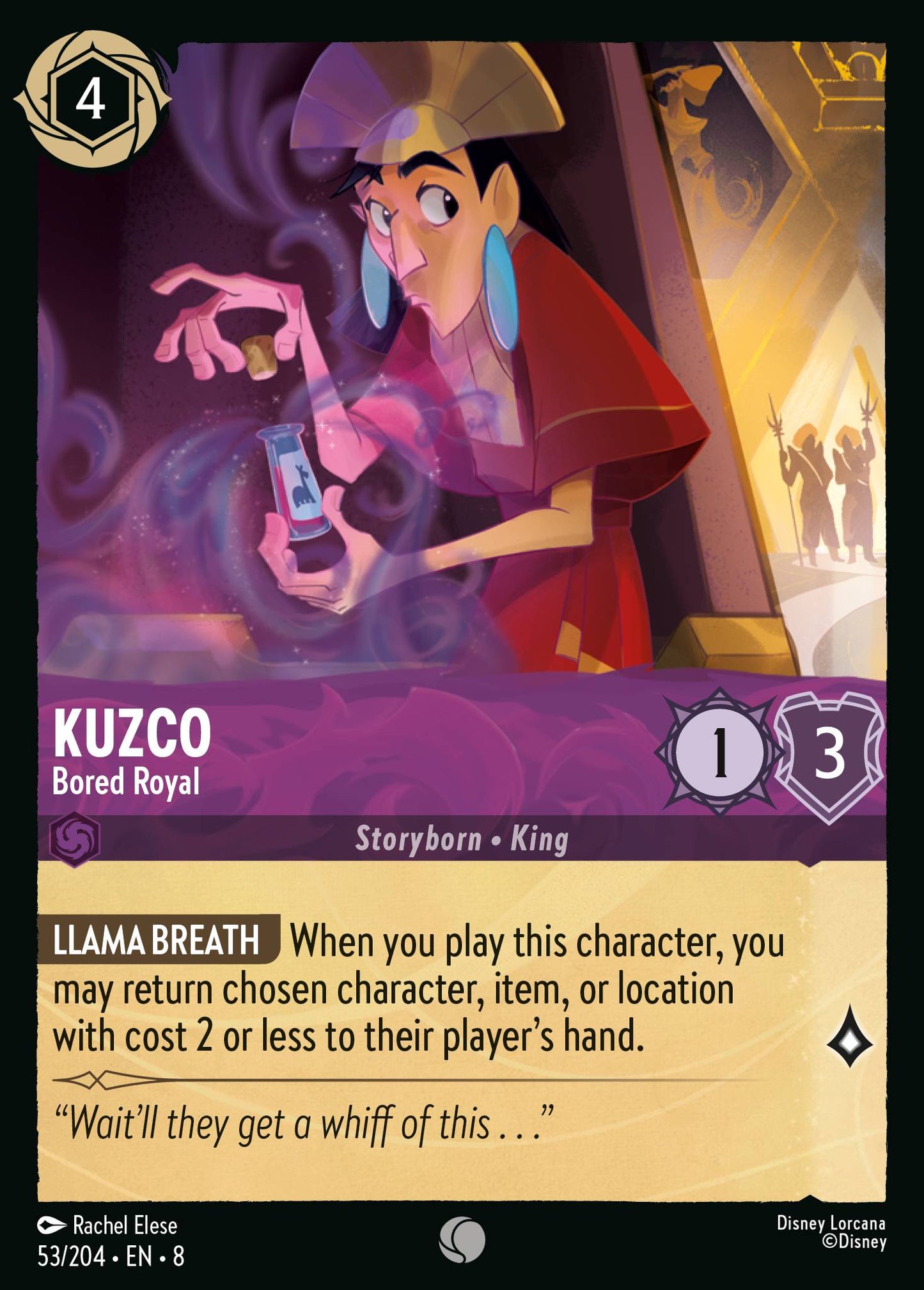 Kuzco - Bored Royal - Common Lorcana Card