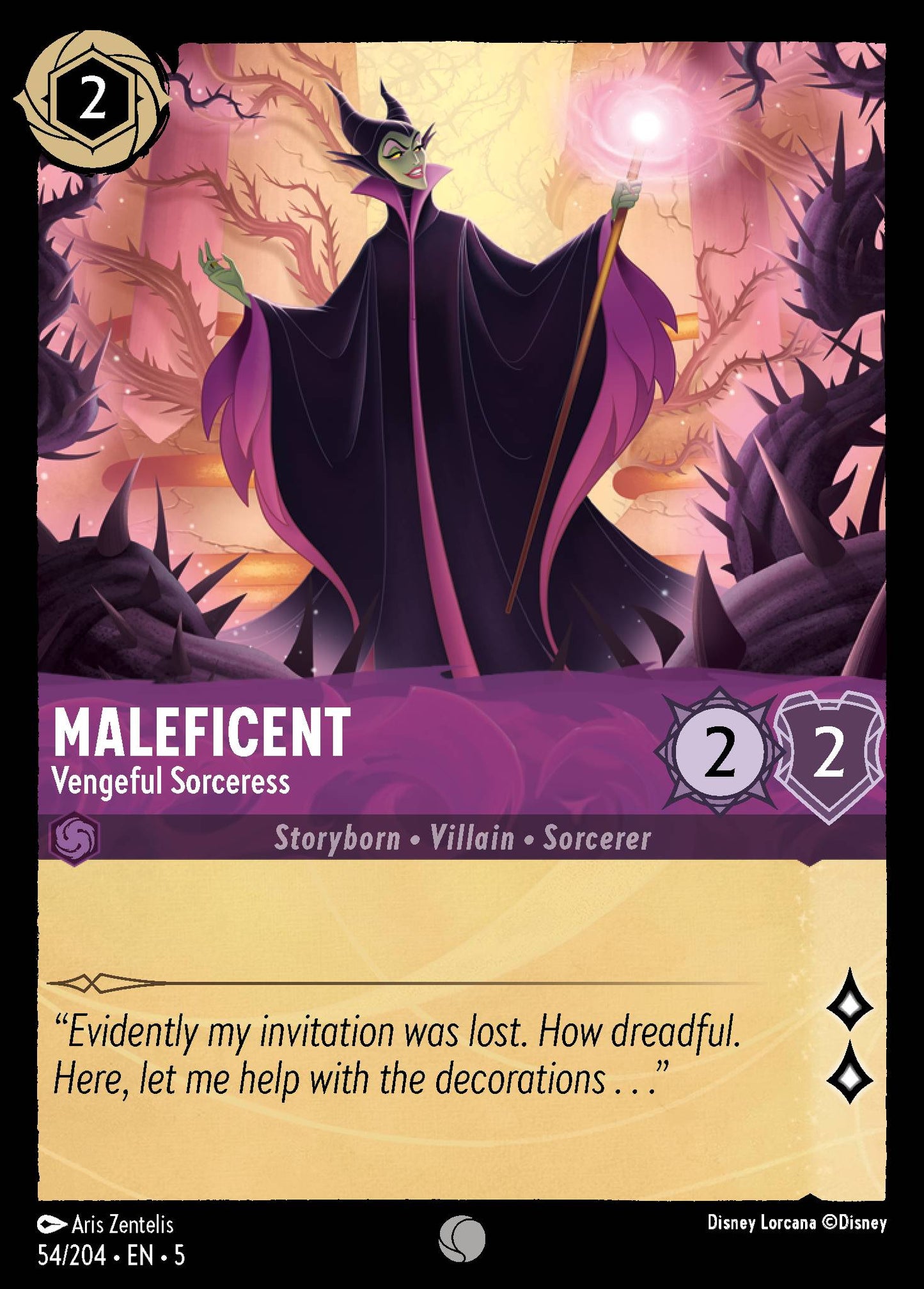 Maleficent - Vengeful Sorceress - Common Lorcana Card