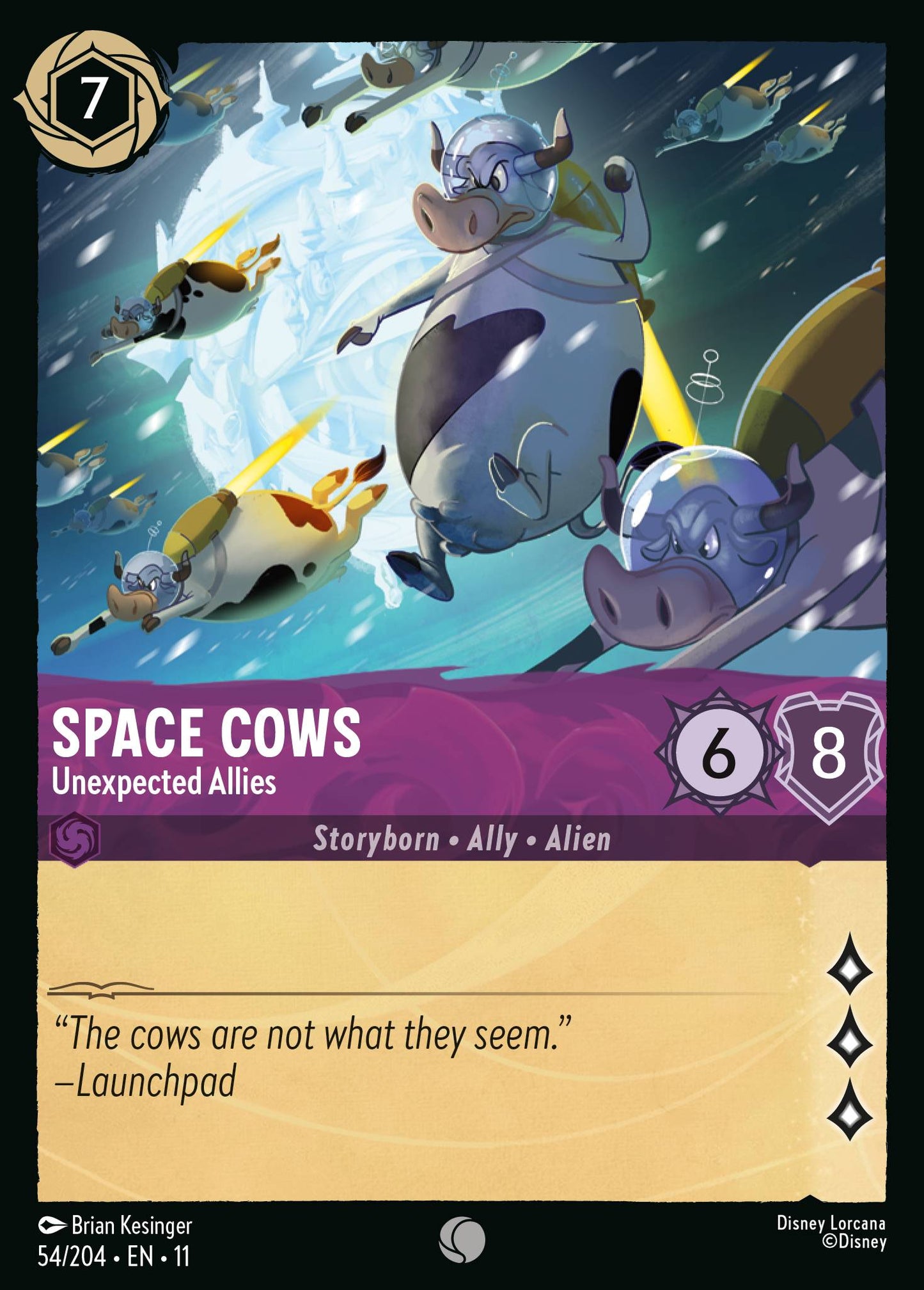 Space Cows - Unexpected Allies - Common Lorcana Card