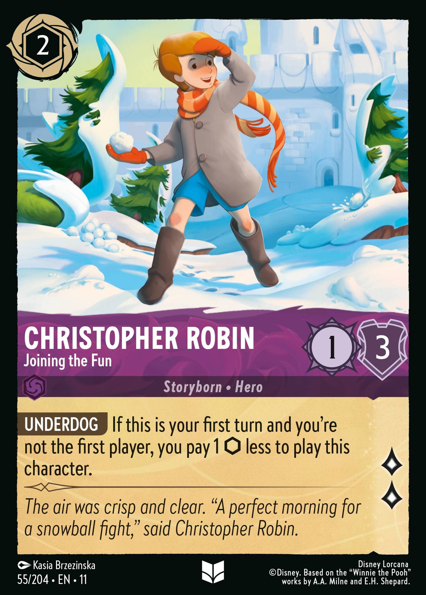Christopher Robin - Joining the Fun - Uncommon Lorcana Card
