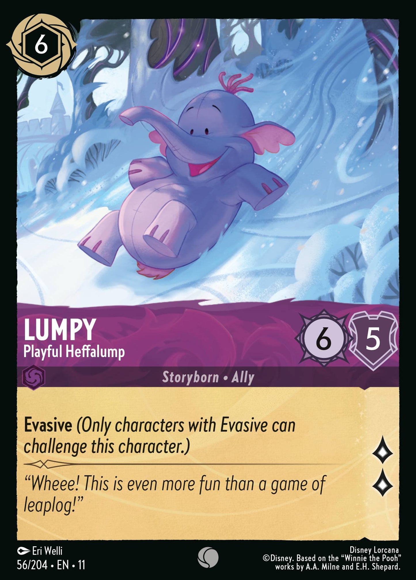 Lumpy - Playful Heffalump - Common Lorcana Card
