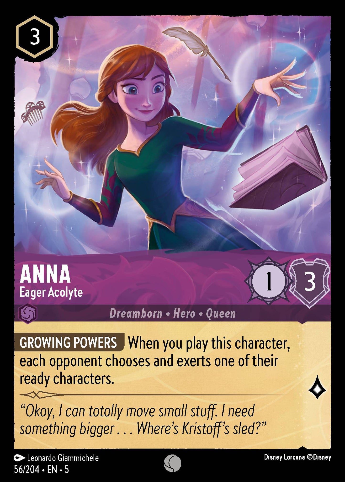 Anna - Eager Acolyte - Common Lorcana Card