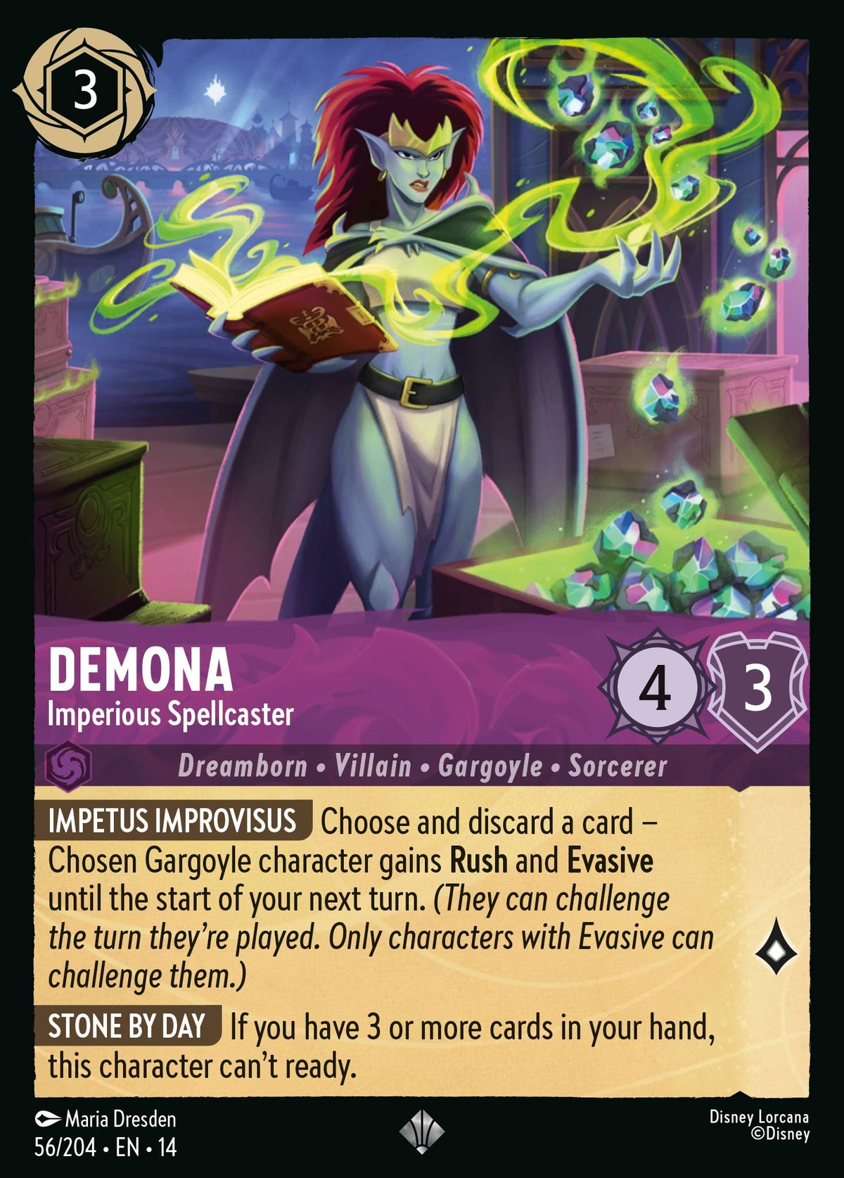Demona - Imperious Spellcaster - Super Rare Lorcana Card