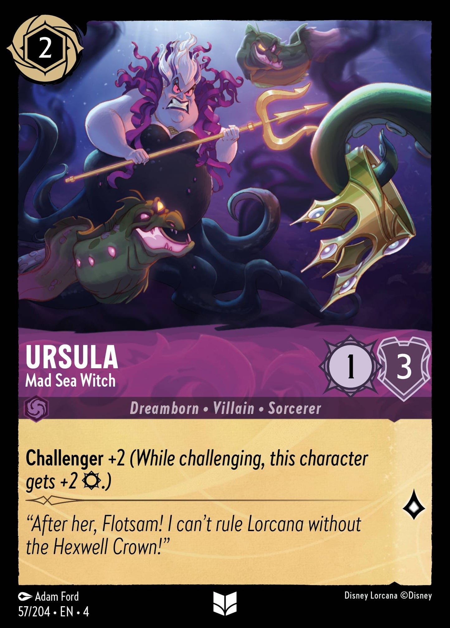Ursula - Mad Sea Witch - Uncommon Lorcana Card