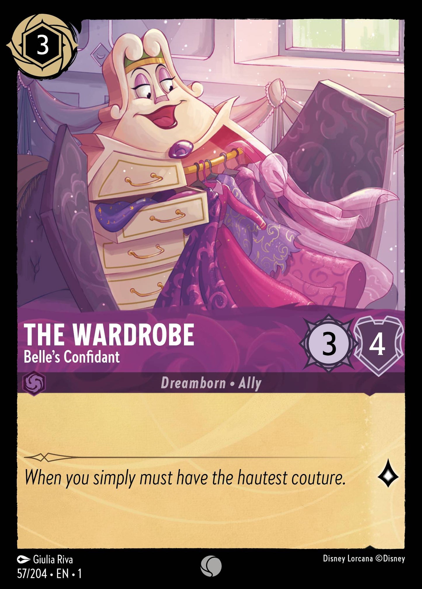 The Wardrobe - Belle's Confidant - Common Lorcana Card