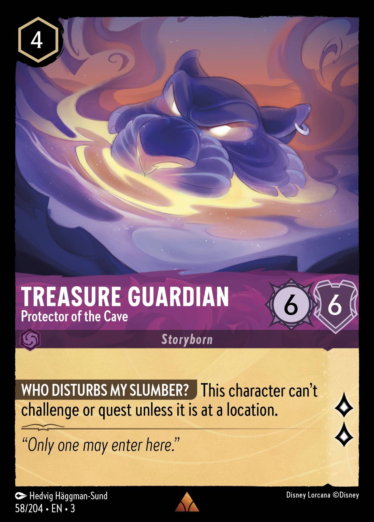 Treasure Guardian - Protector of the Cave - Rare Lorcana Card