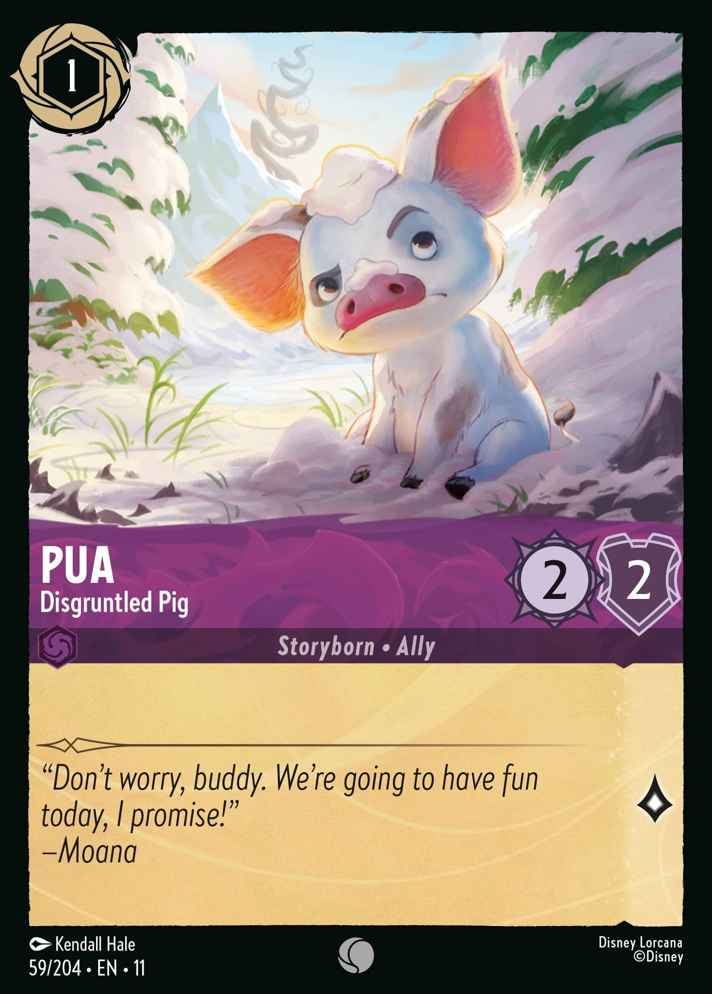 Pua - Disgruntled Pig - Common Lorcana Card