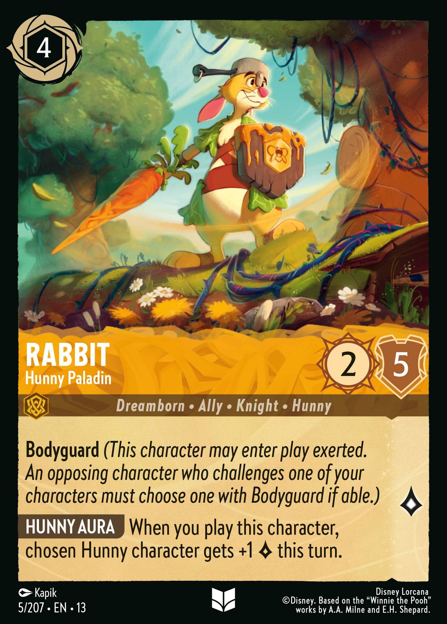 Rabbit - Hunny Paladin - Uncommon Lorcana Card
