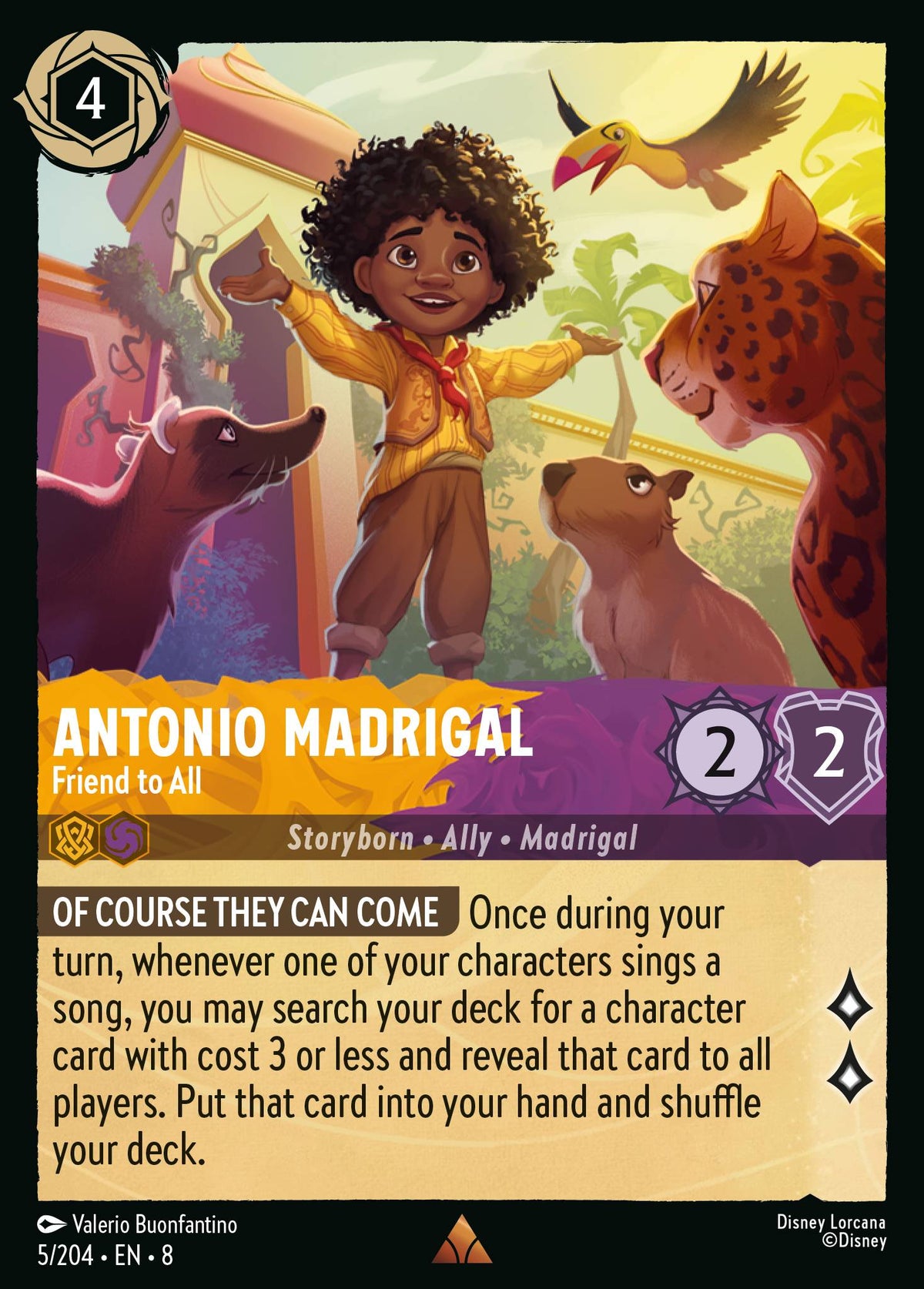 Antonio Madrigal - Friend to All - Rare Lorcana Card