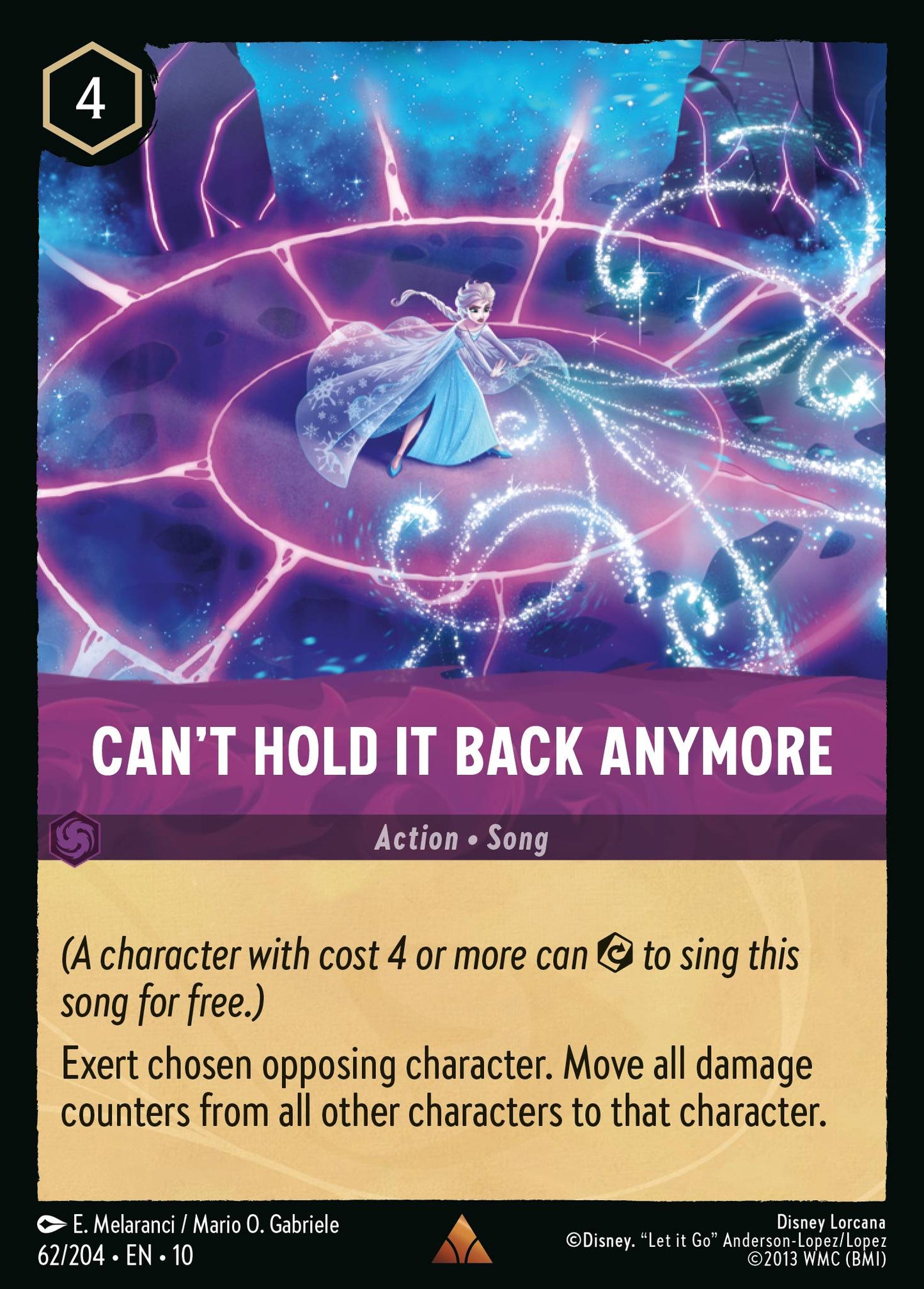 Can't Hold It Back Anymore - Rare Lorcana Card