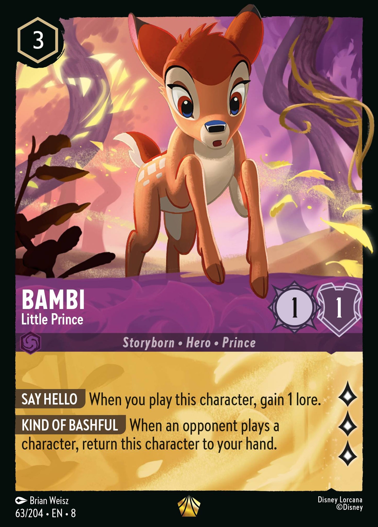 Bambi - Little Prince - Legendary Lorcana Card
