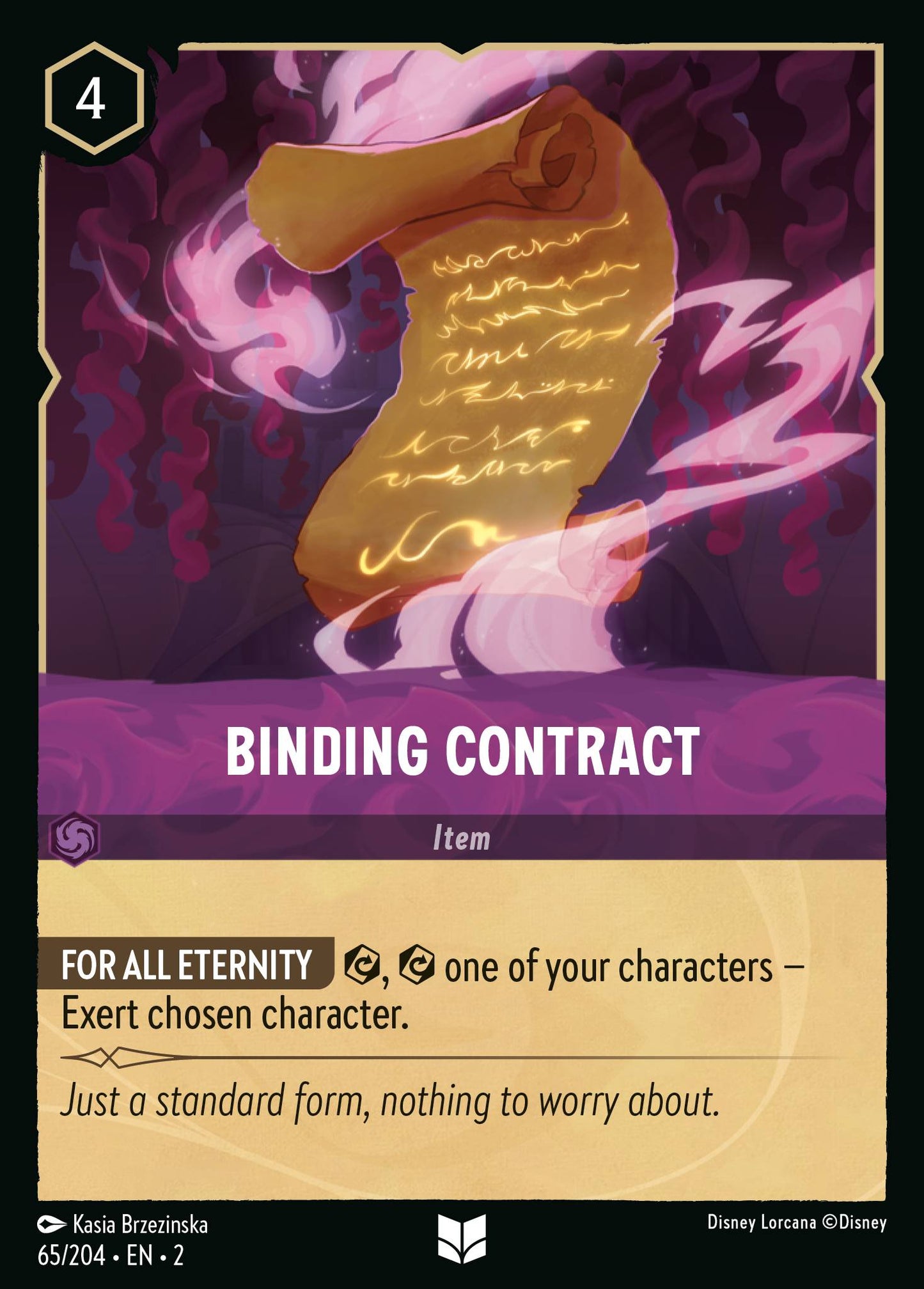 Binding Contract - Uncommon Lorcana Card