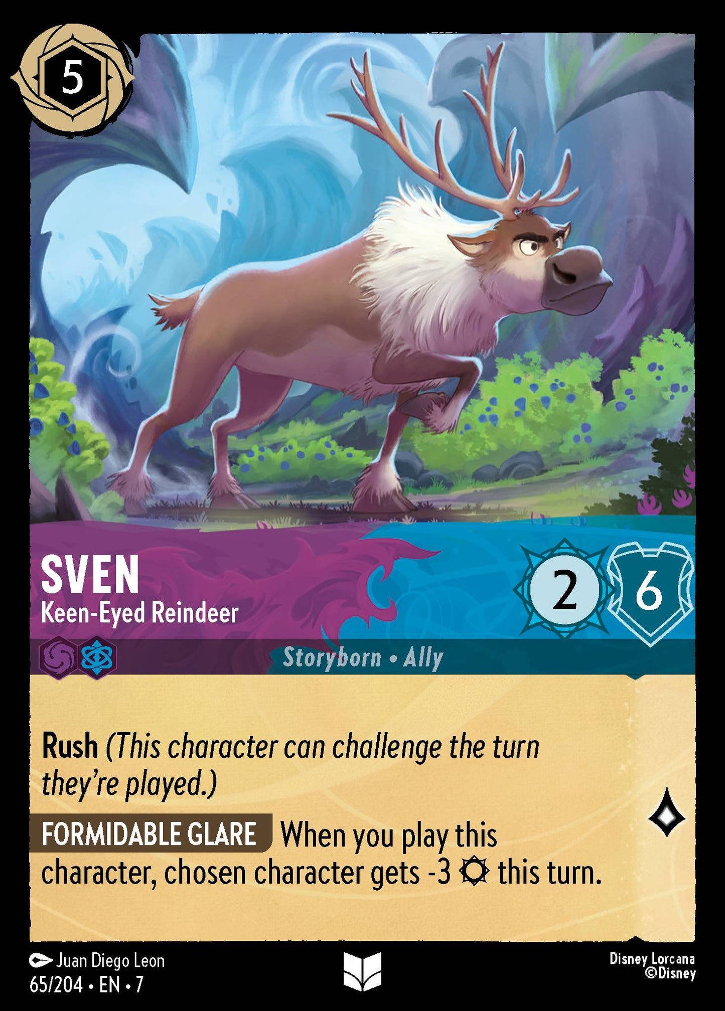 Sven - Keen-Eyed Reindeer - Uncommon Lorcana Card