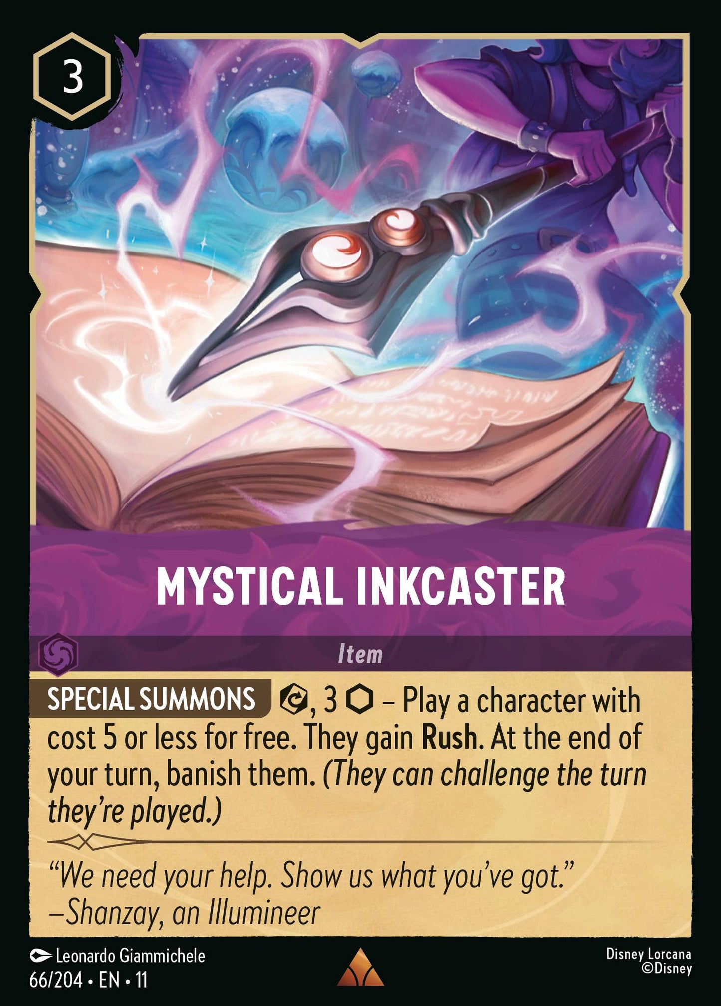 Mystical Inkcaster - Rare Lorcana Card