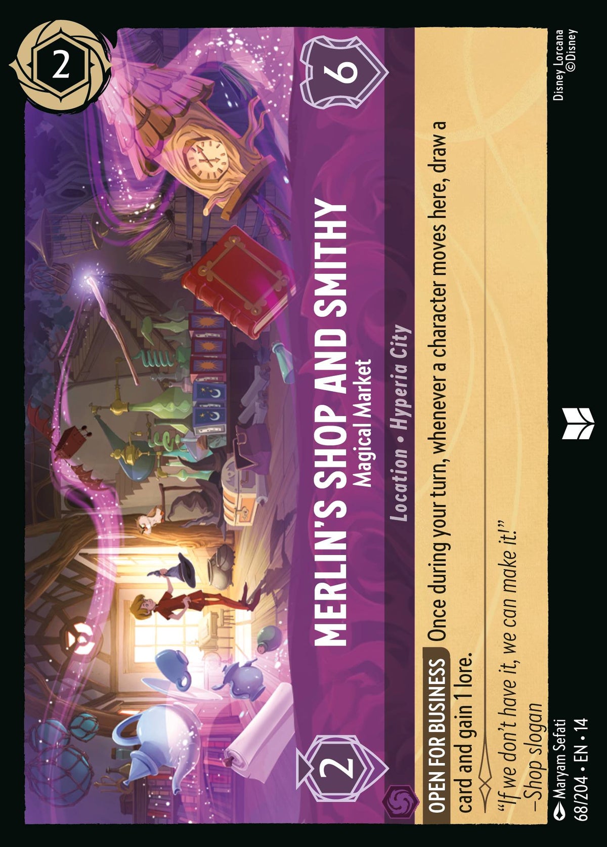 Merlin's Shop and Smithy - Magical Market - Uncommon Lorcana Card