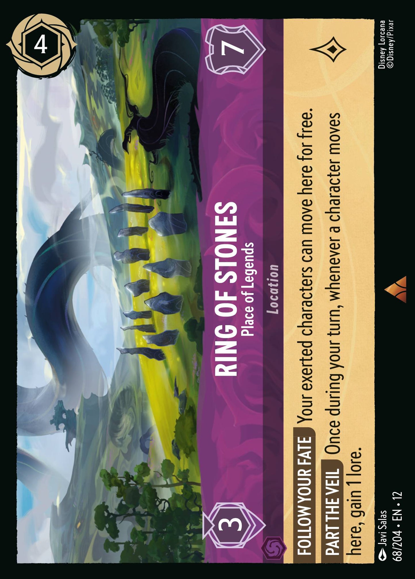 Ring of Stones - Place of Legends - Rare Lorcana Card