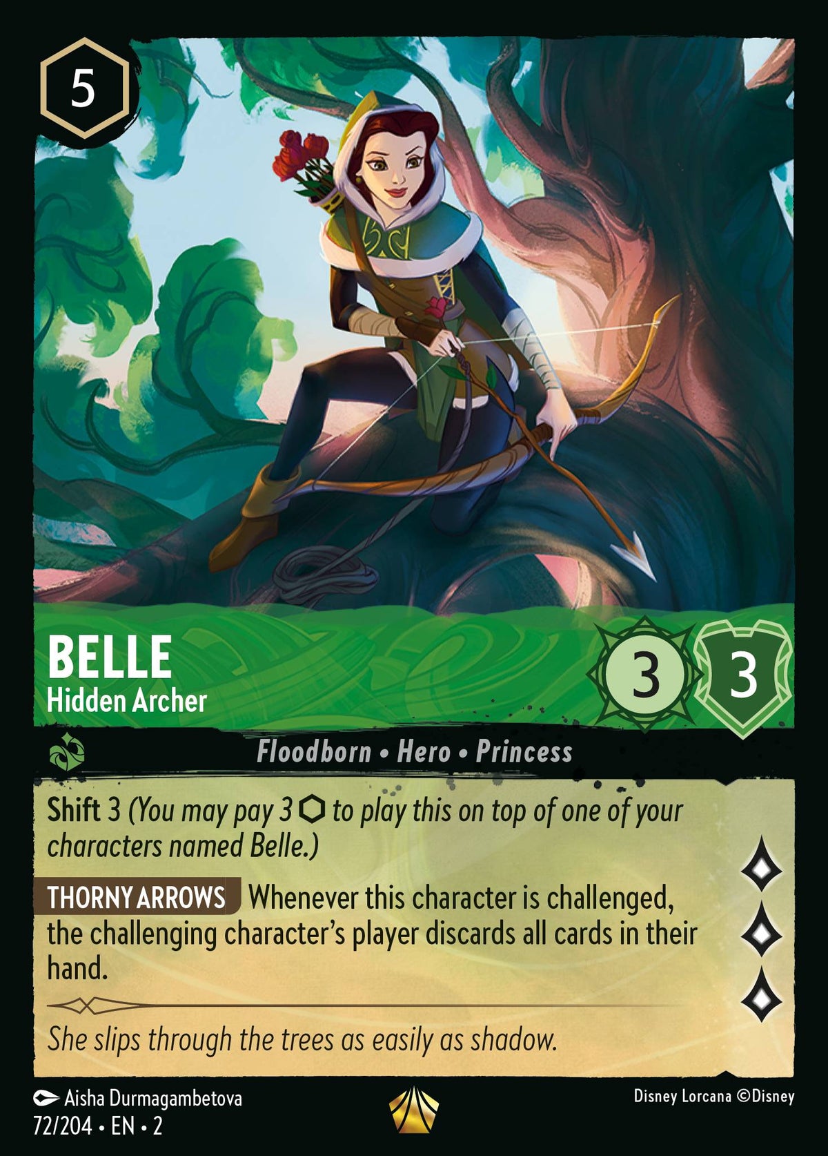 Belle - Hidden Archer - Legendary Lorcana Card