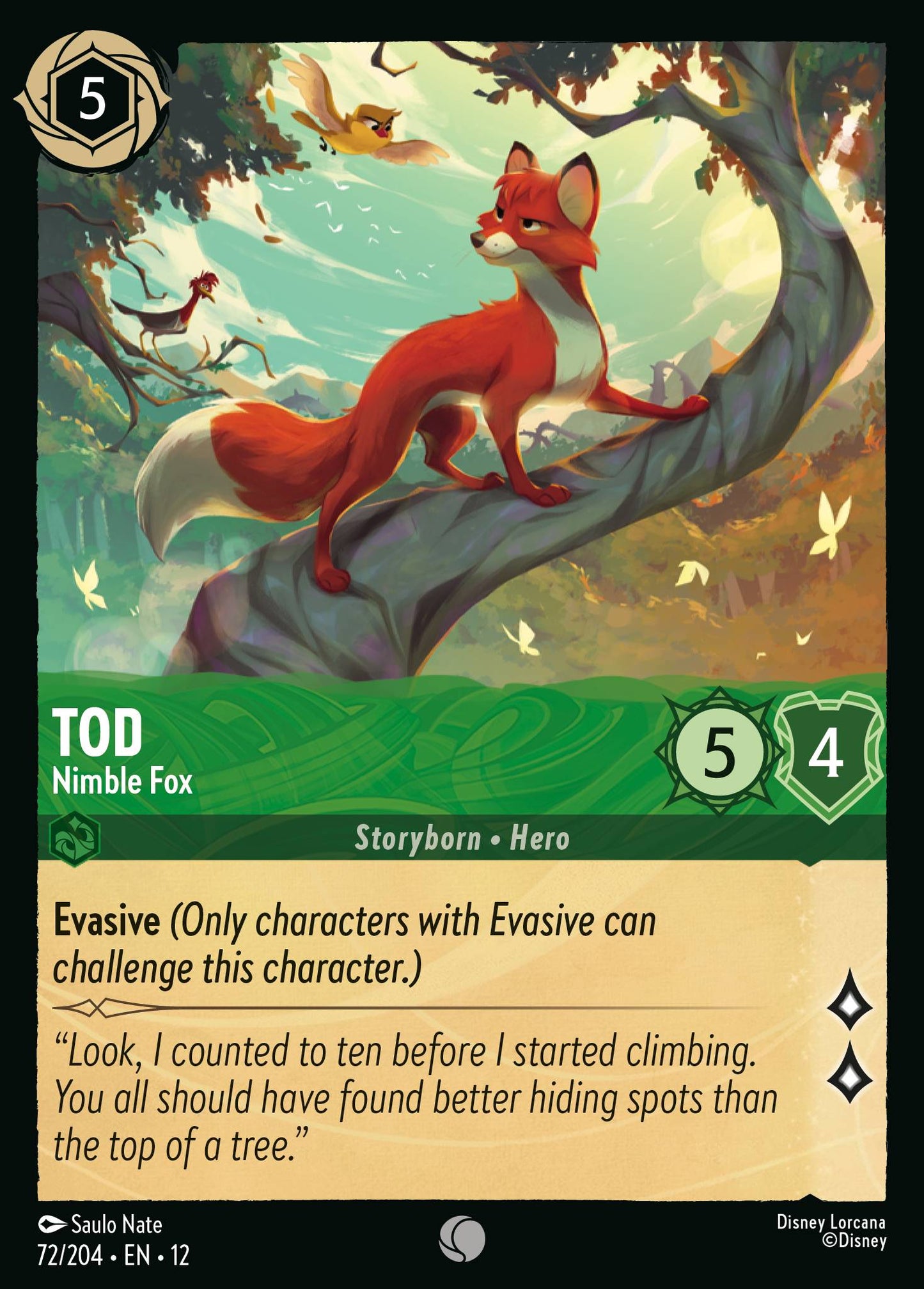 Tod - Nimble Fox - Common Lorcana Card
