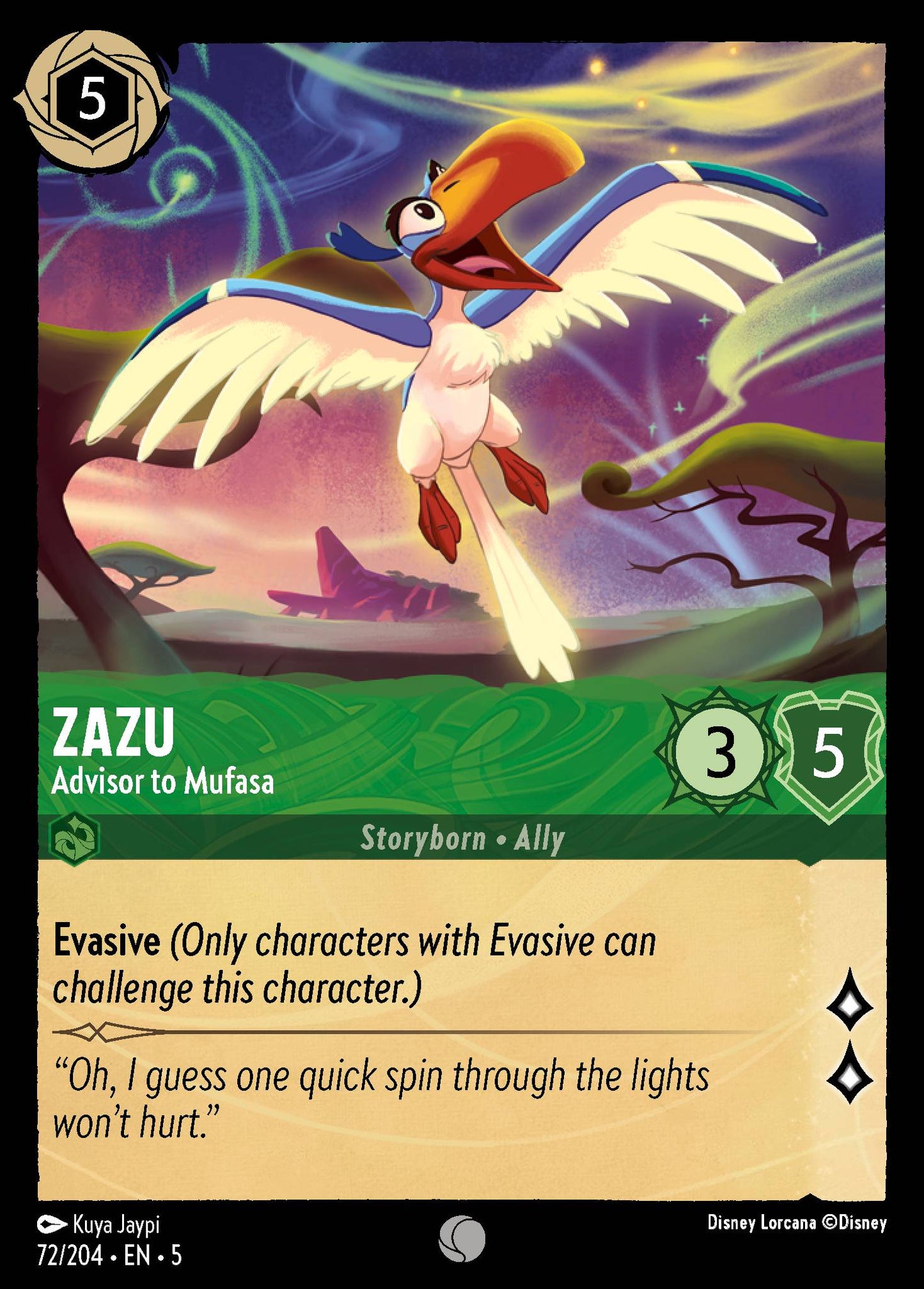 Zazu - Advisor to Mufasa - Common Lorcana Card