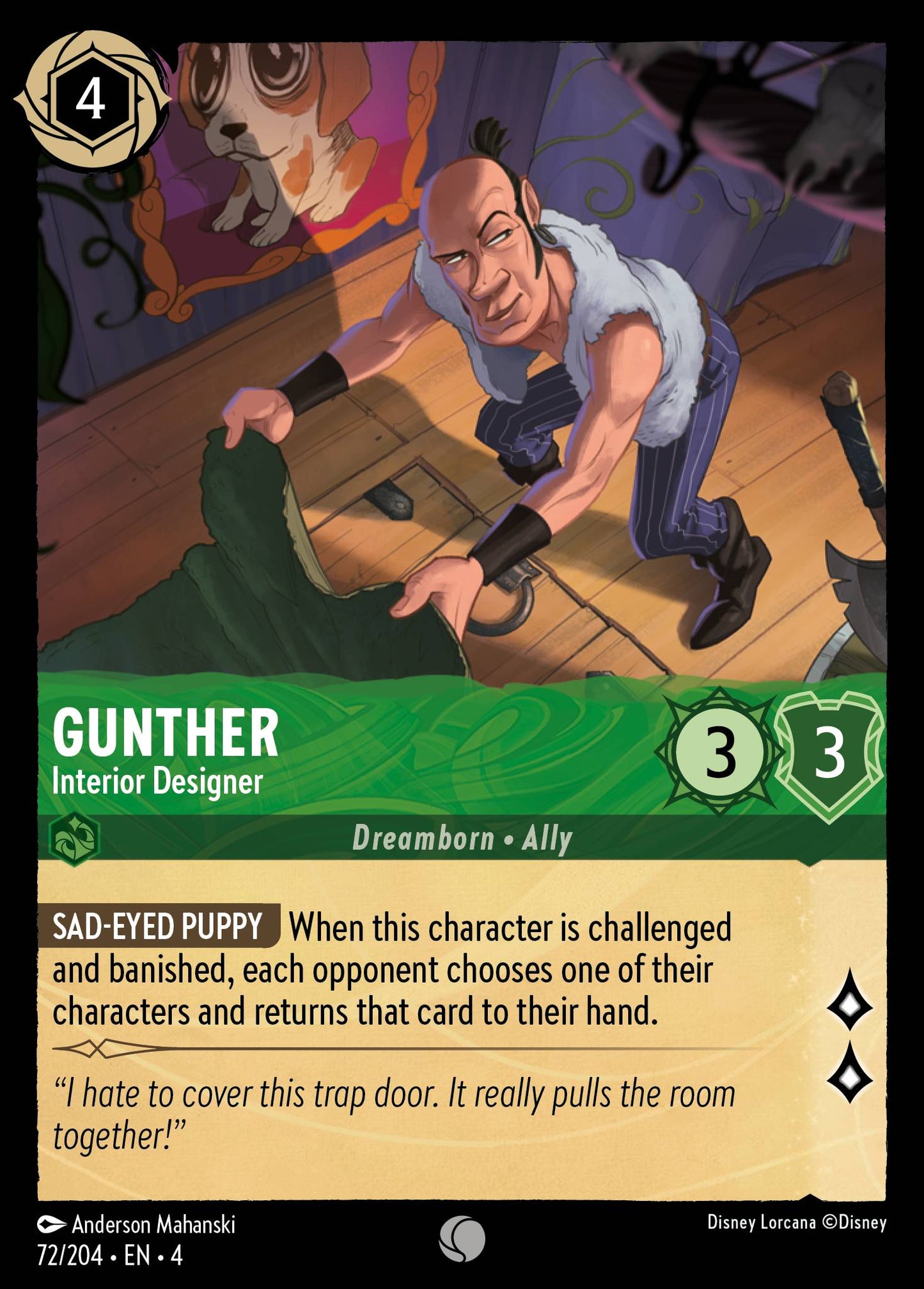 Gunther - Interior Designer - Common Lorcana Card