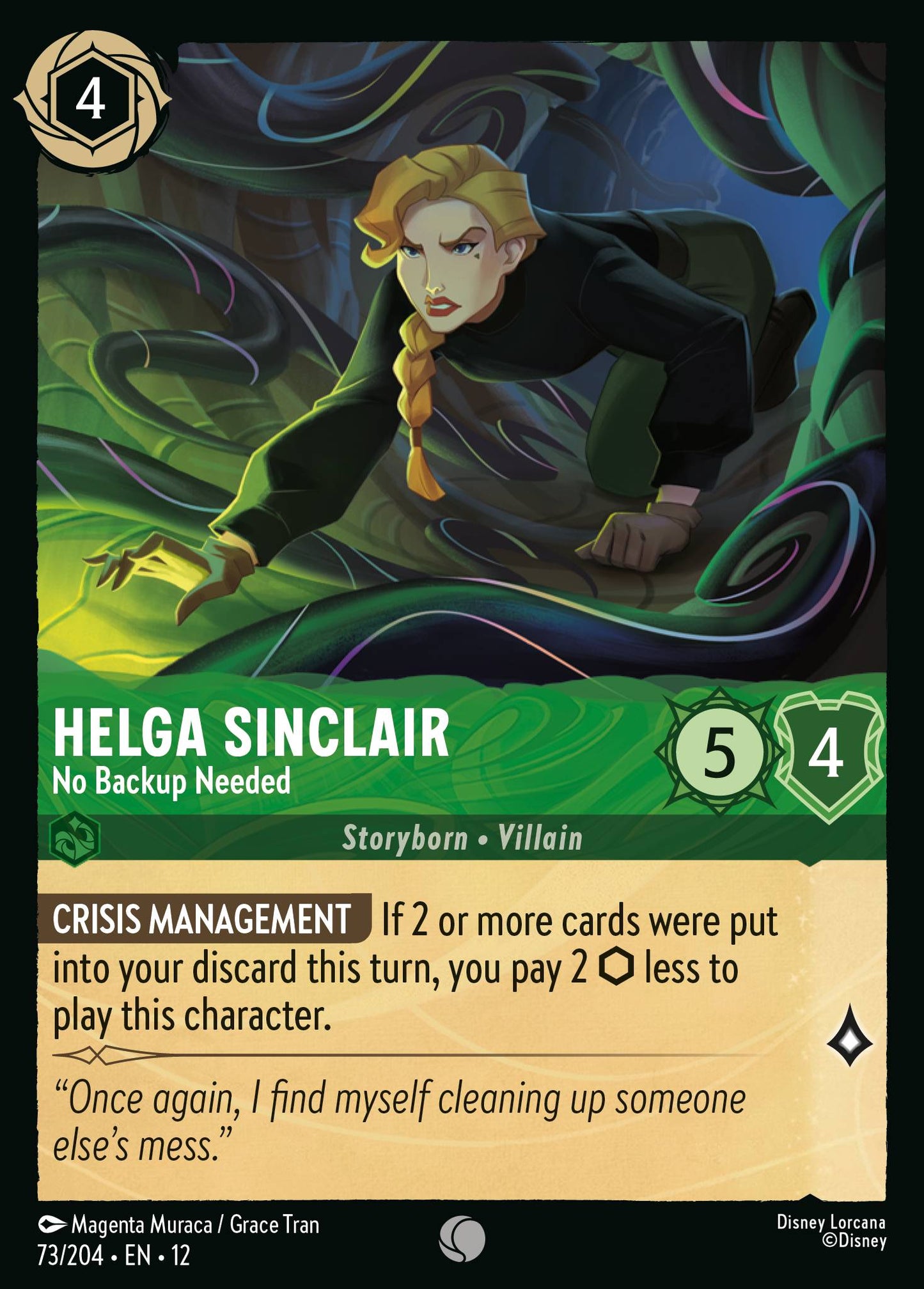 Helga Sinclair - No Backup Needed - Common Lorcana Card
