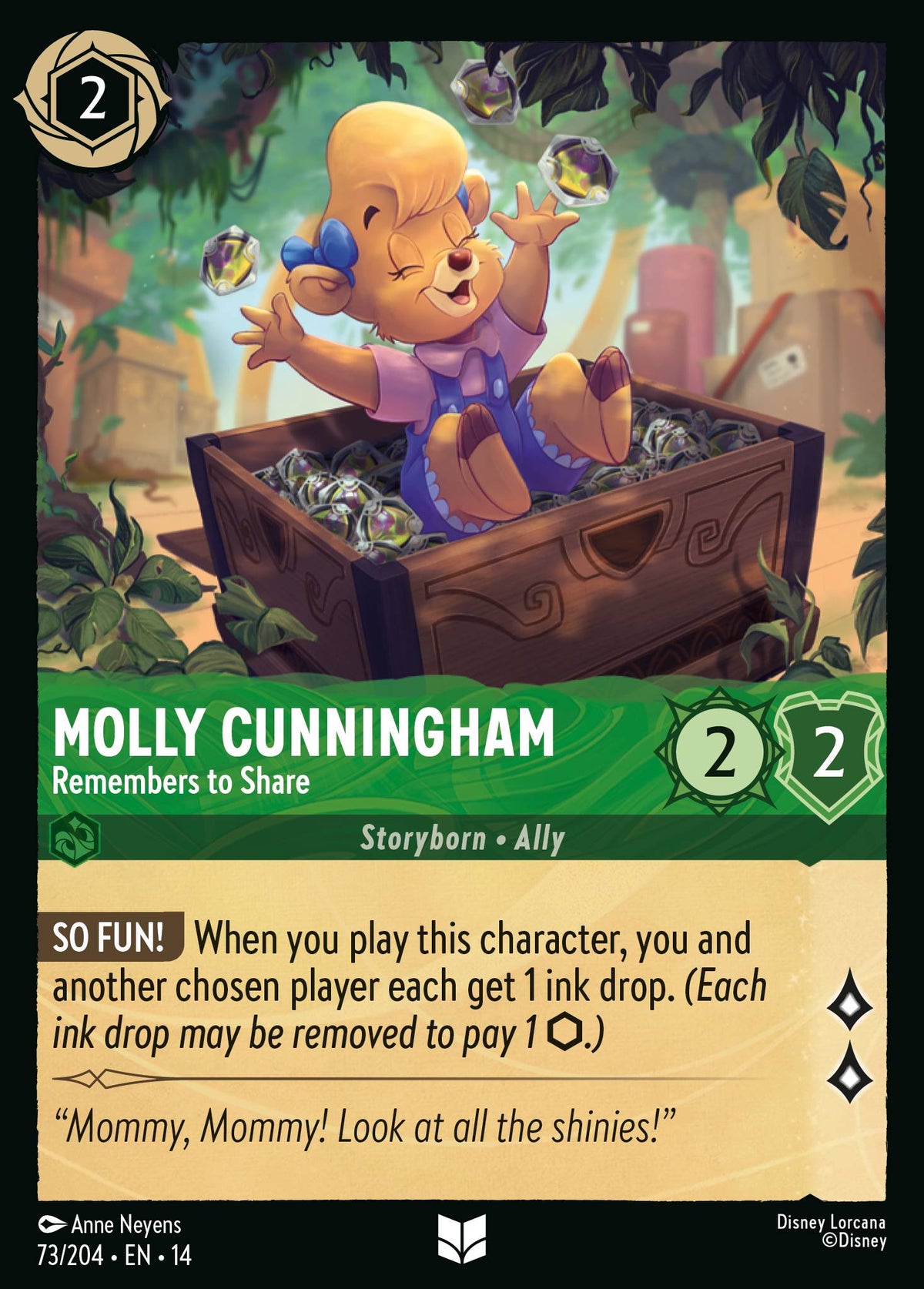Molly Cunningham - Remembers to Share - Uncommon Lorcana Card