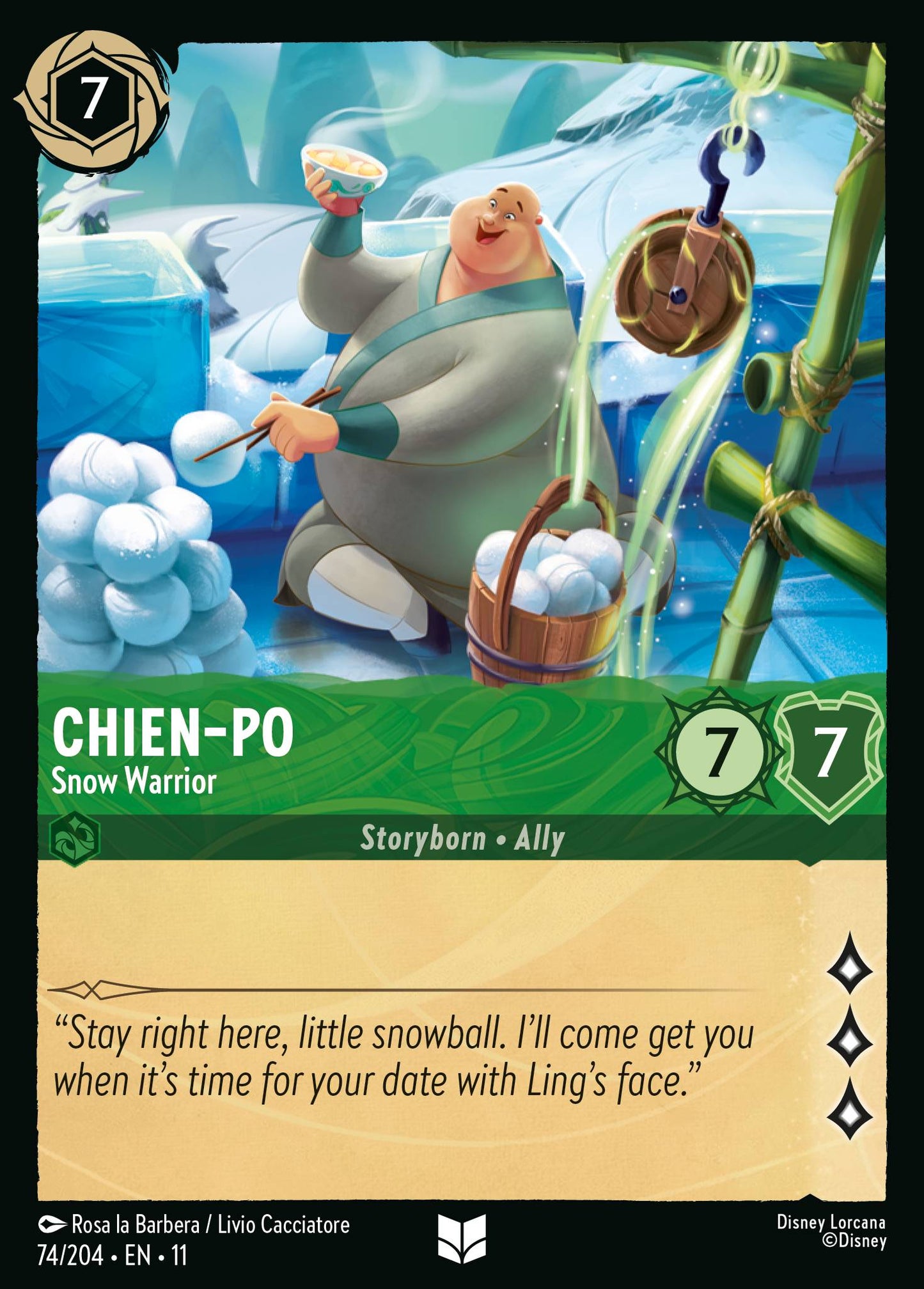 Chien-Po - Snow Warrior - Uncommon Lorcana Card