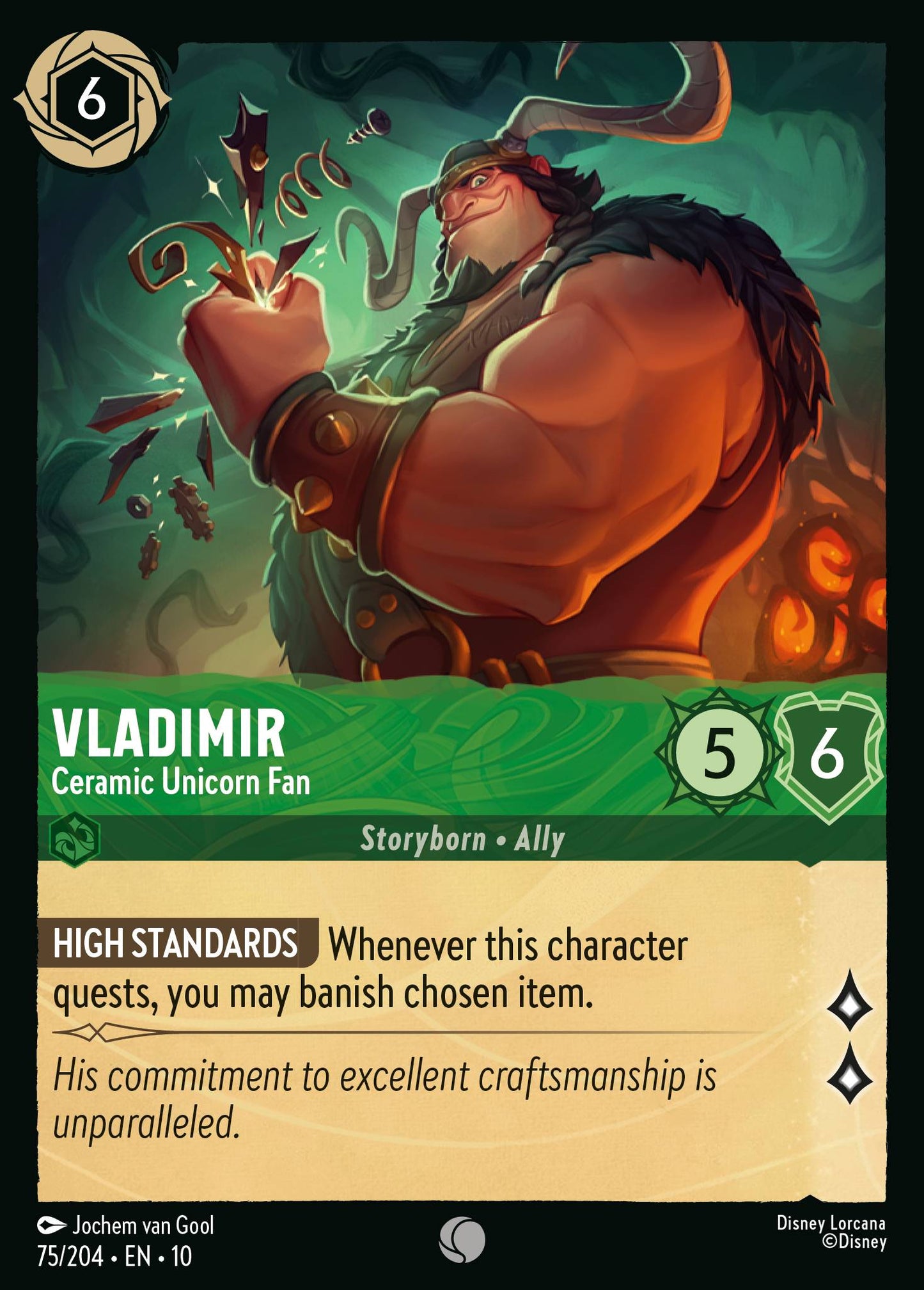 Vladimir - Ceramic Unicorn Fan - Common Lorcana Card