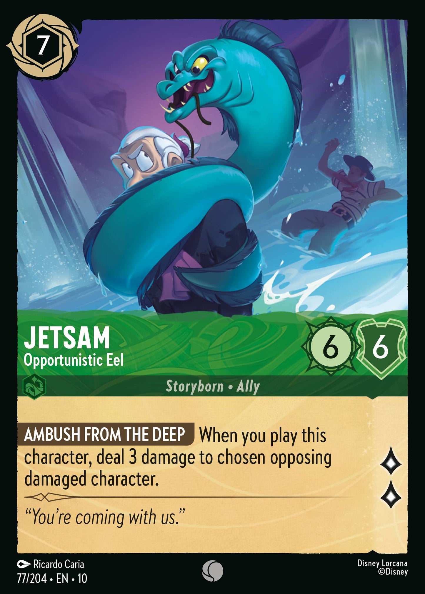 Jetsam - Opportunistic Eel - Common Lorcana Card