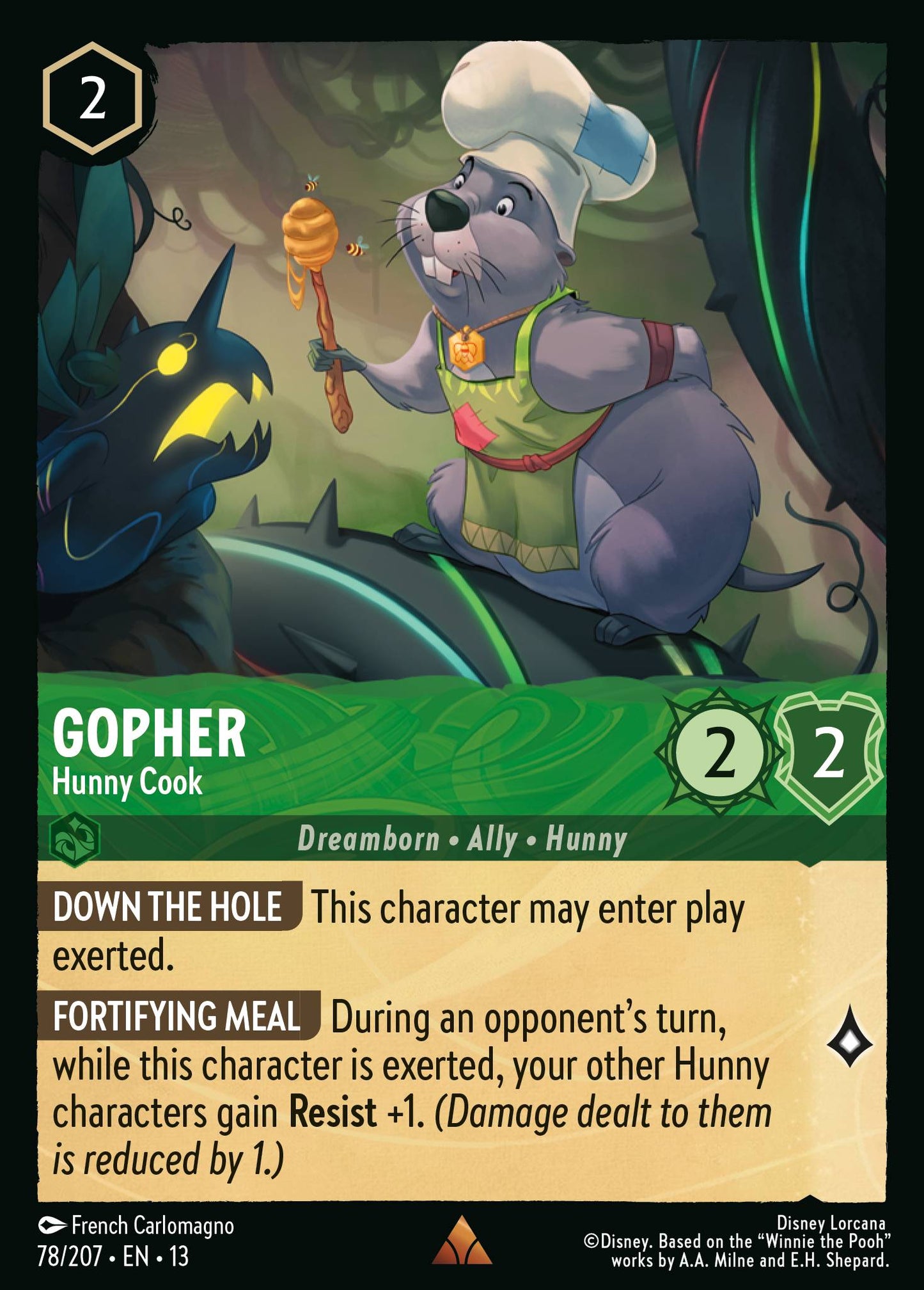 Gopher - Hunny Cook - Rare Lorcana Card