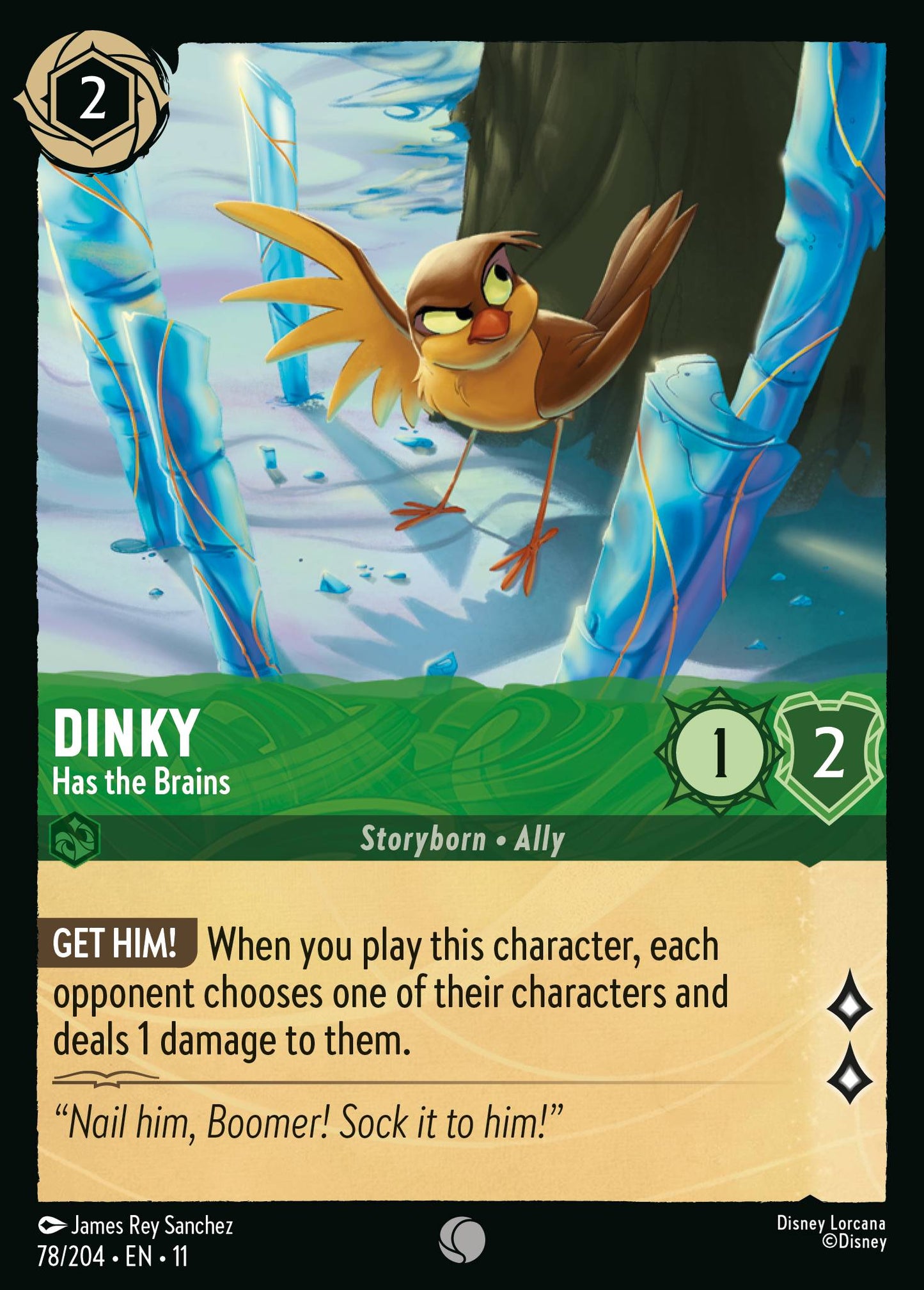 Dinky - Has the Brains - Common Lorcana Card
