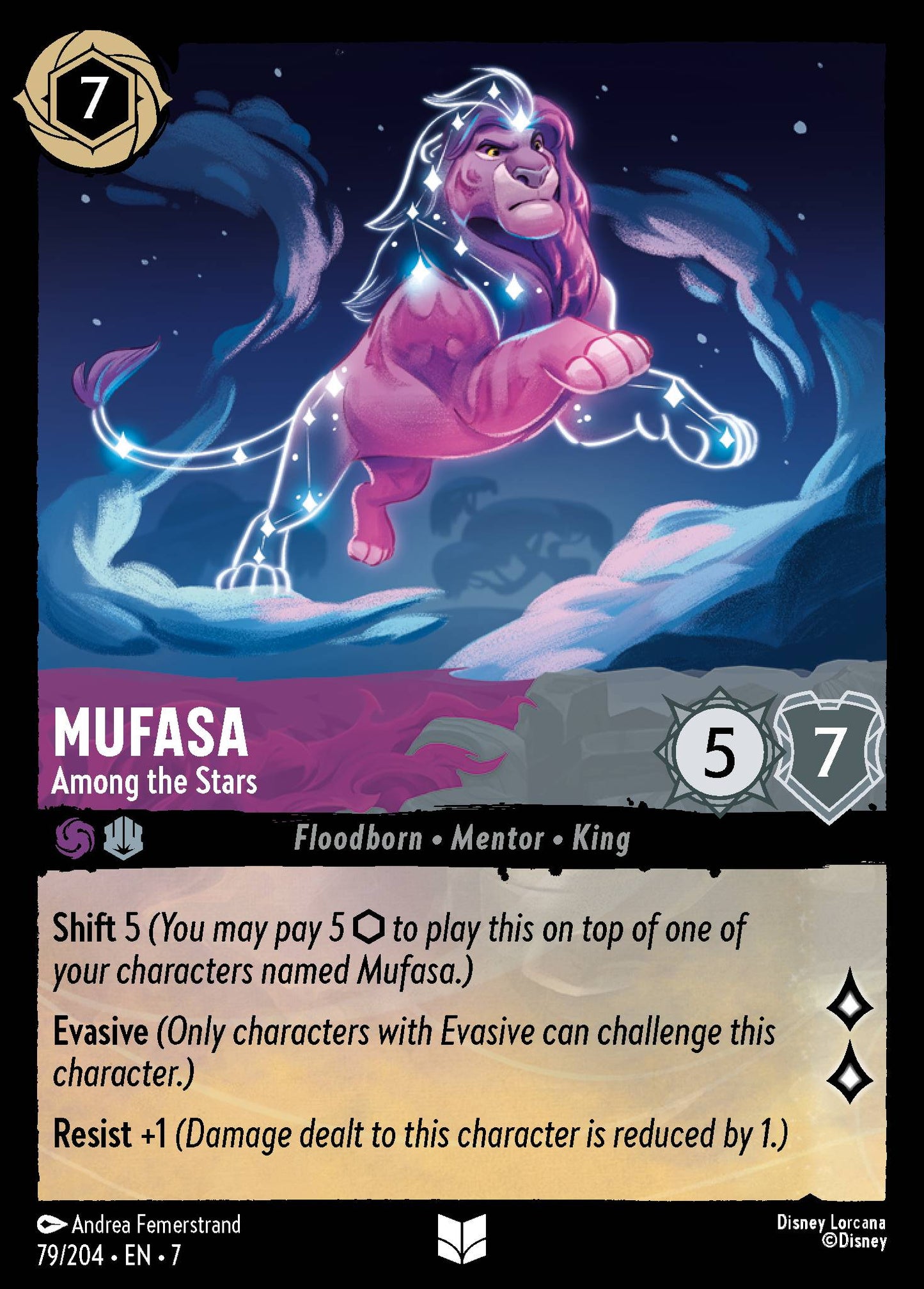 Mufasa - Among the Stars - Uncommon Lorcana Card