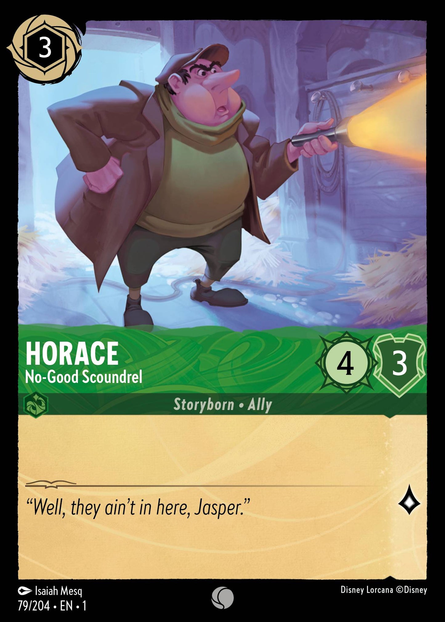 Horace - No-Good Scoundrel - Common Lorcana Card