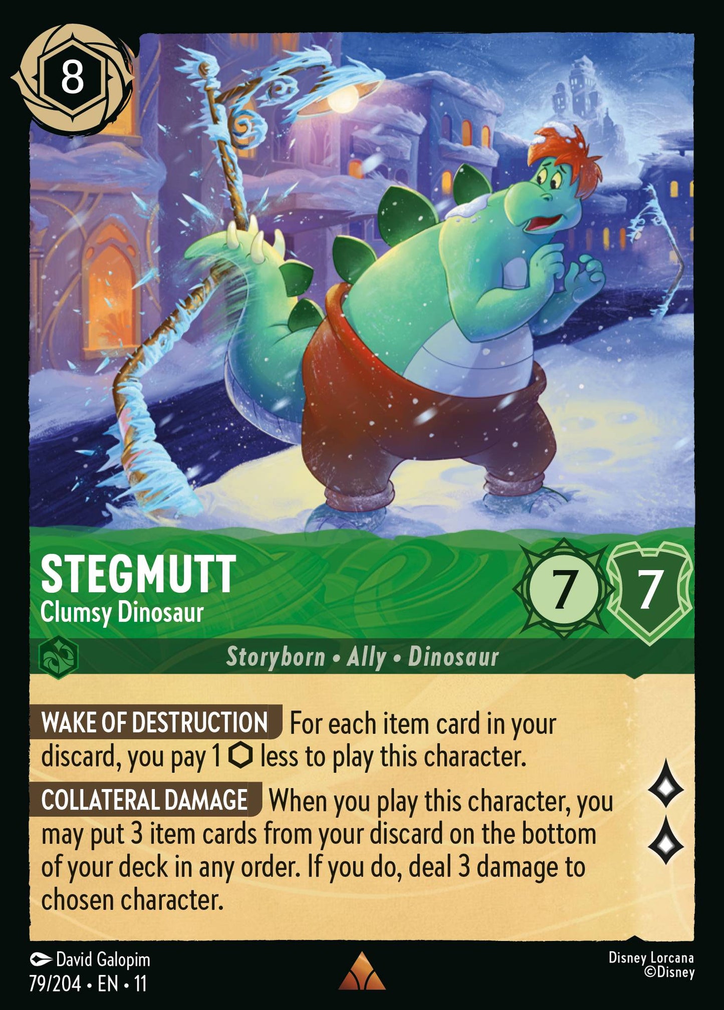 Stegmutt - Clumsy Dinosaur - Rare Lorcana Card