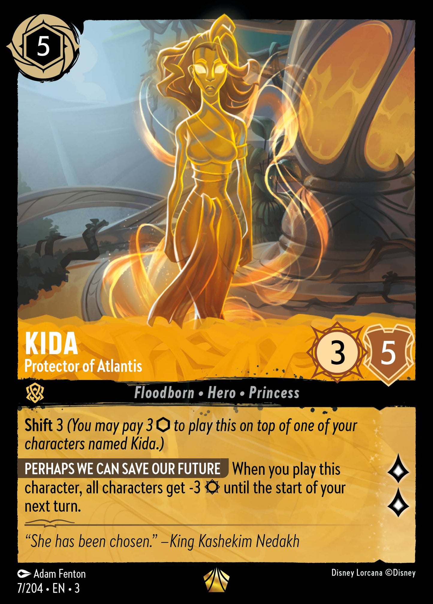 Kida - Protector of Atlantis - Legendary Lorcana Card