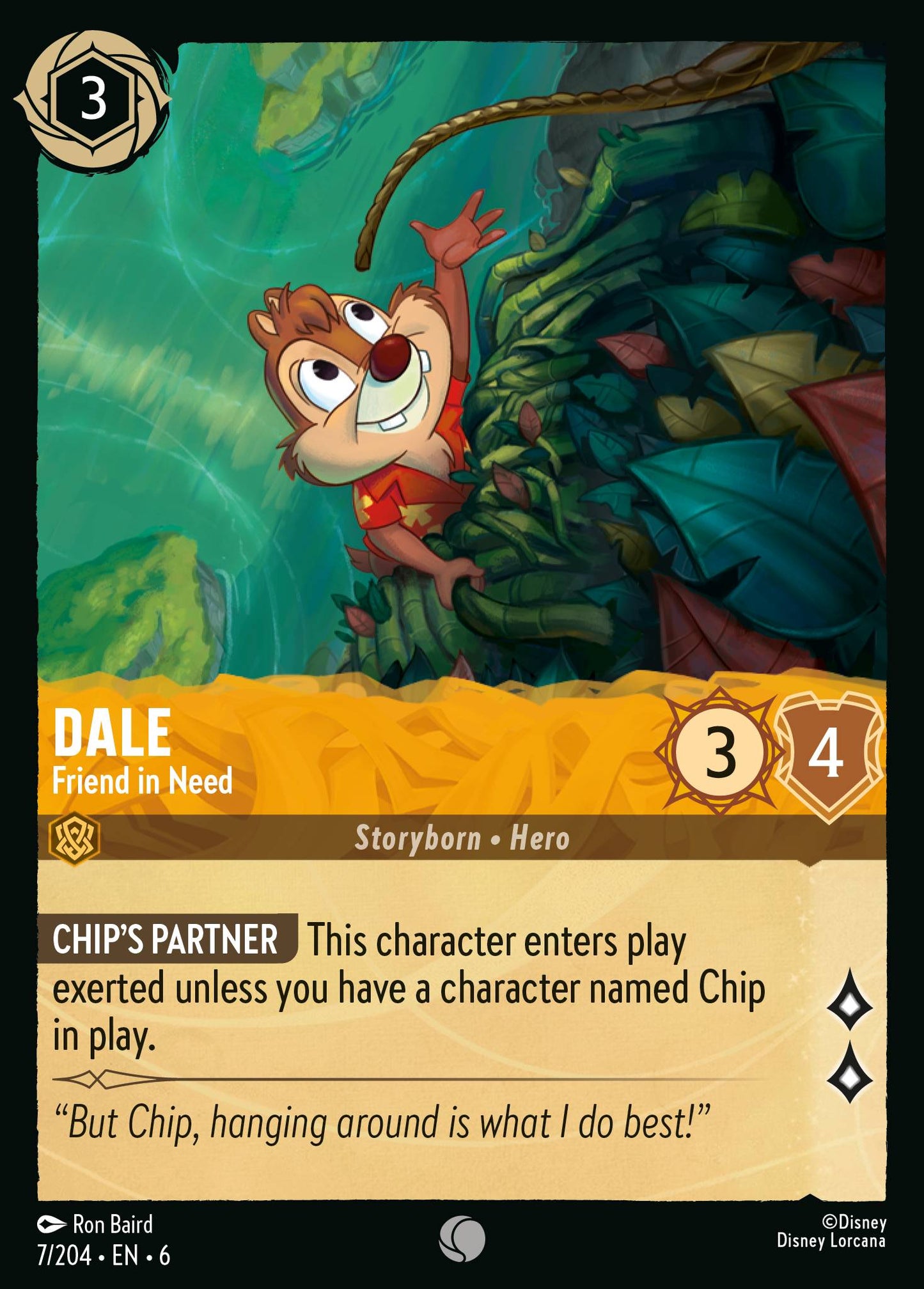 Dale - Friend in Need - Common Lorcana Card