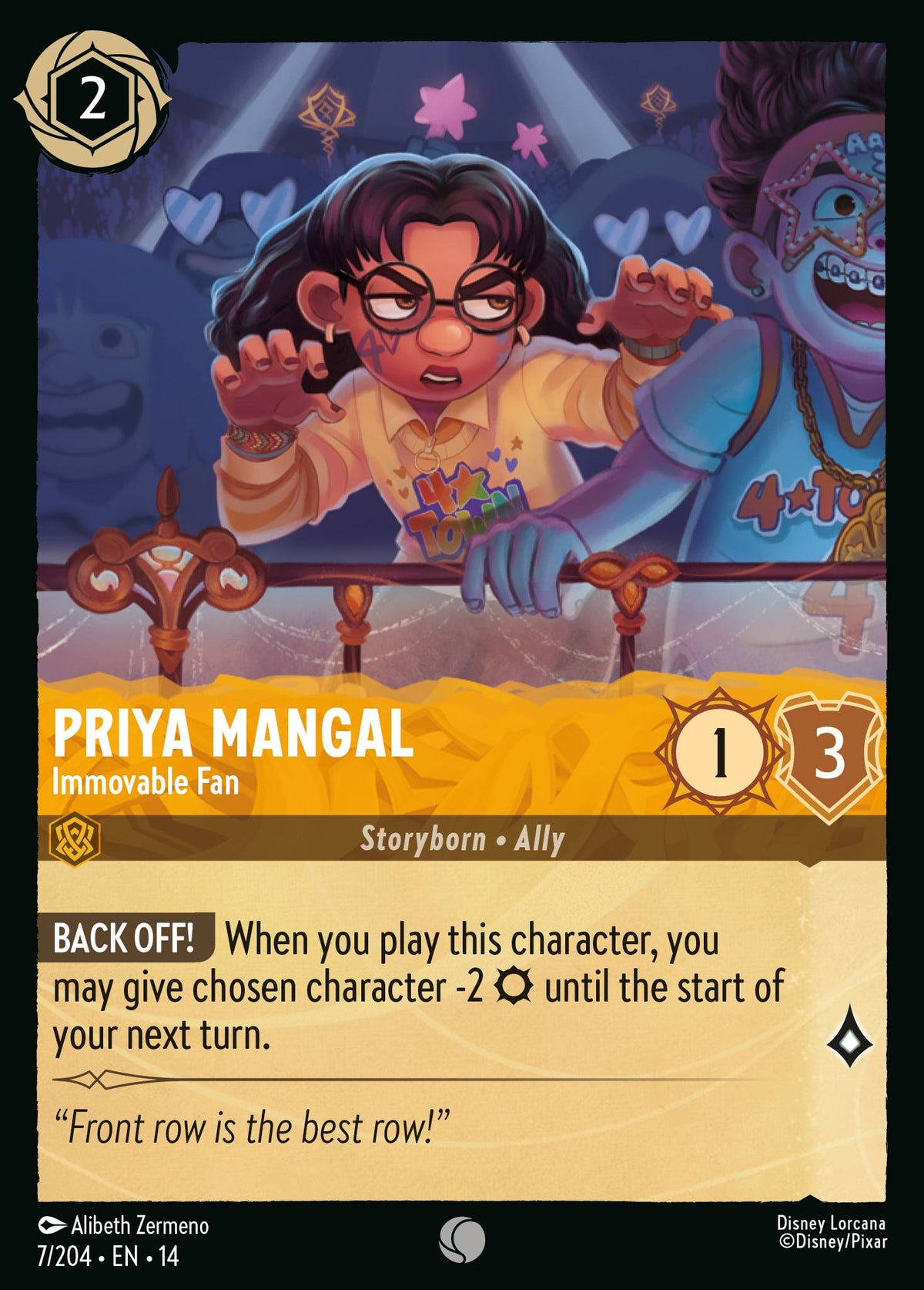 Priya Mangal - Immovable Fan - Common Lorcana Card