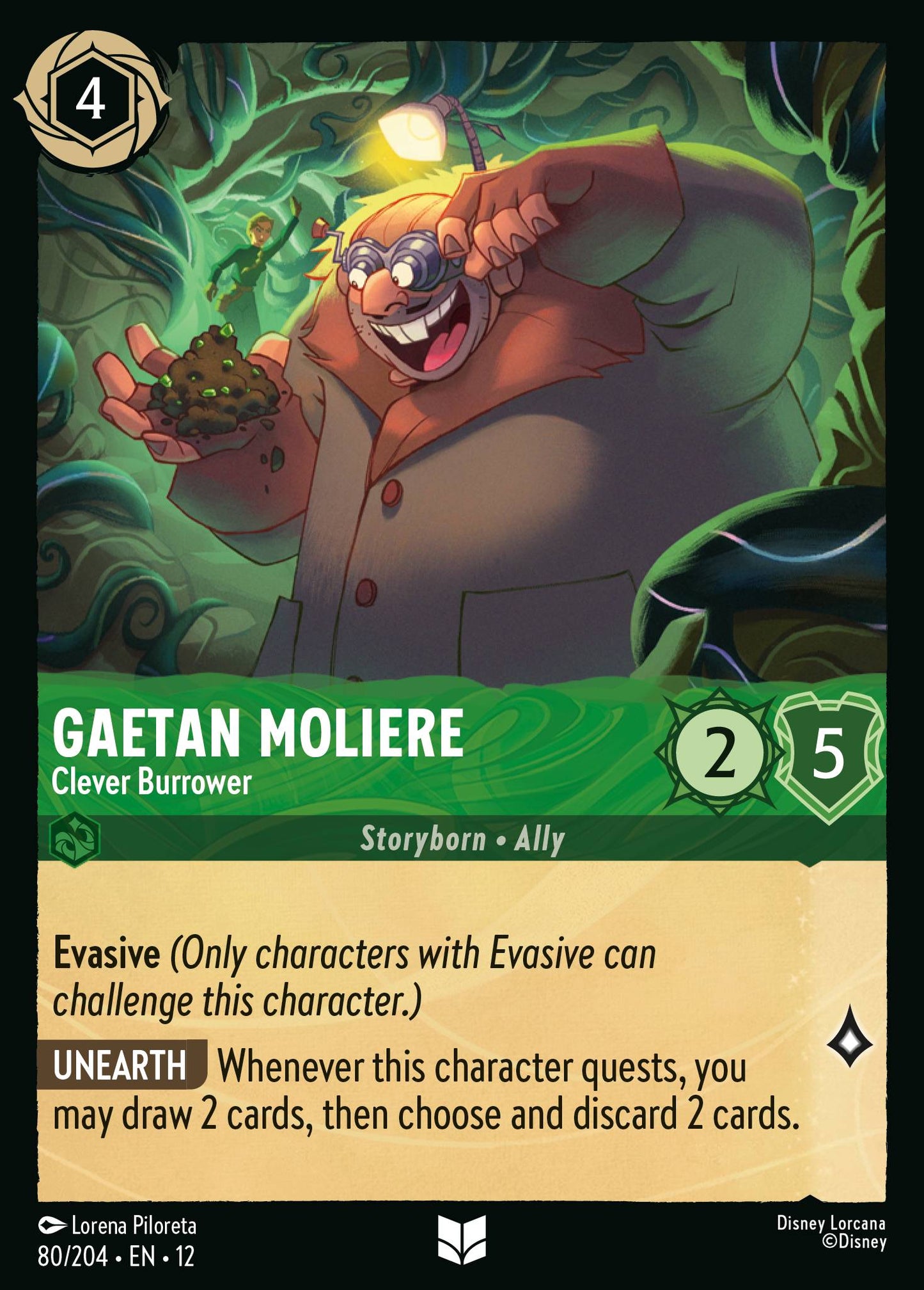 Gaetan Moliere - Clever Burrower - Uncommon Lorcana Card